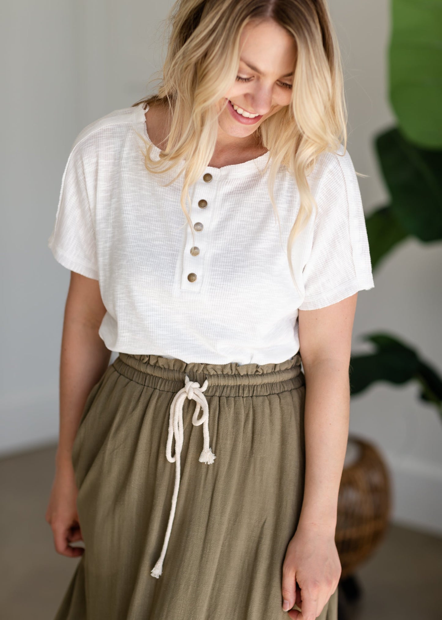 Tie Waist Knit Maxi Skirt Skirts