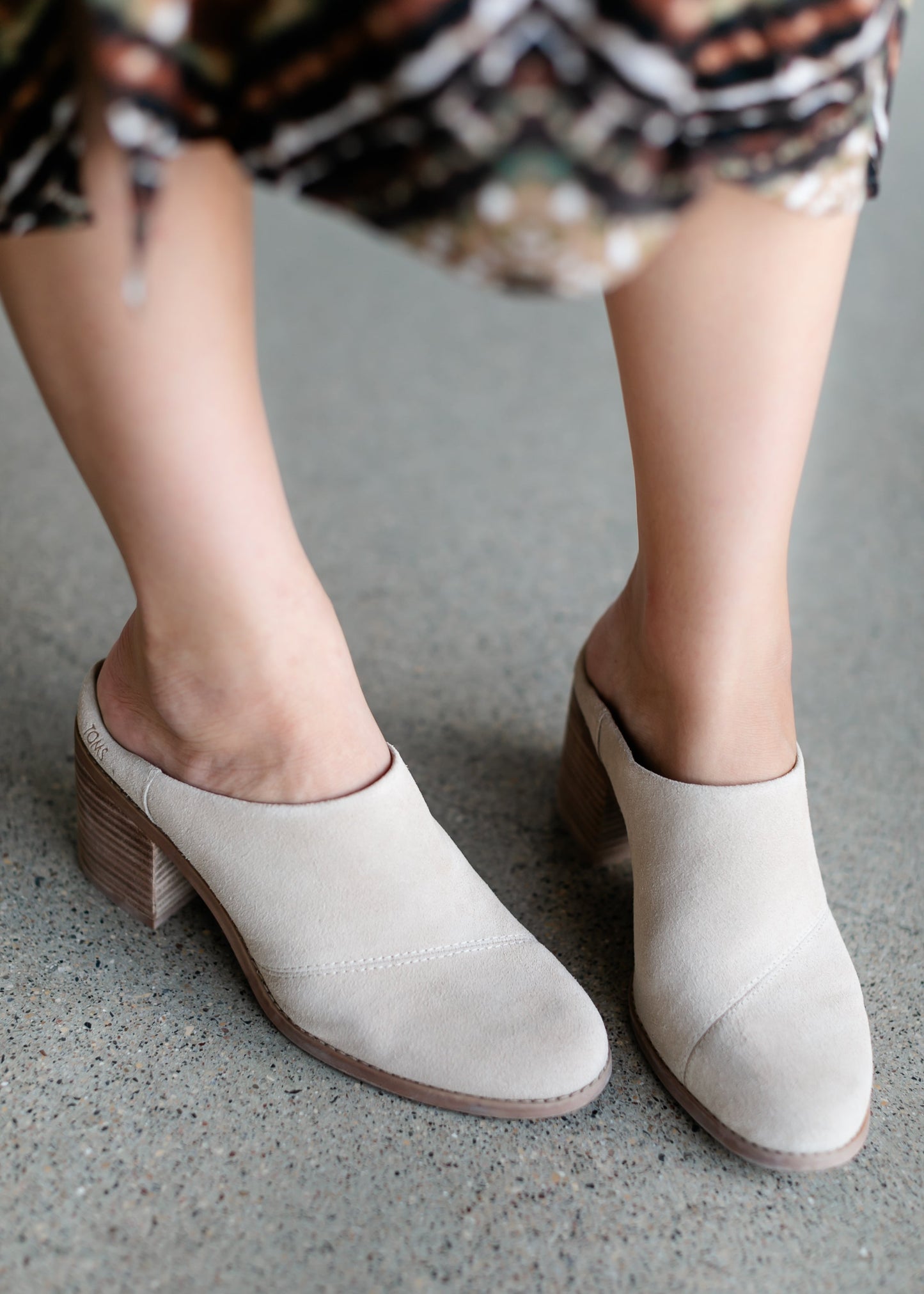 TOMS® Evelyn Suede Mule Bootie Shoes