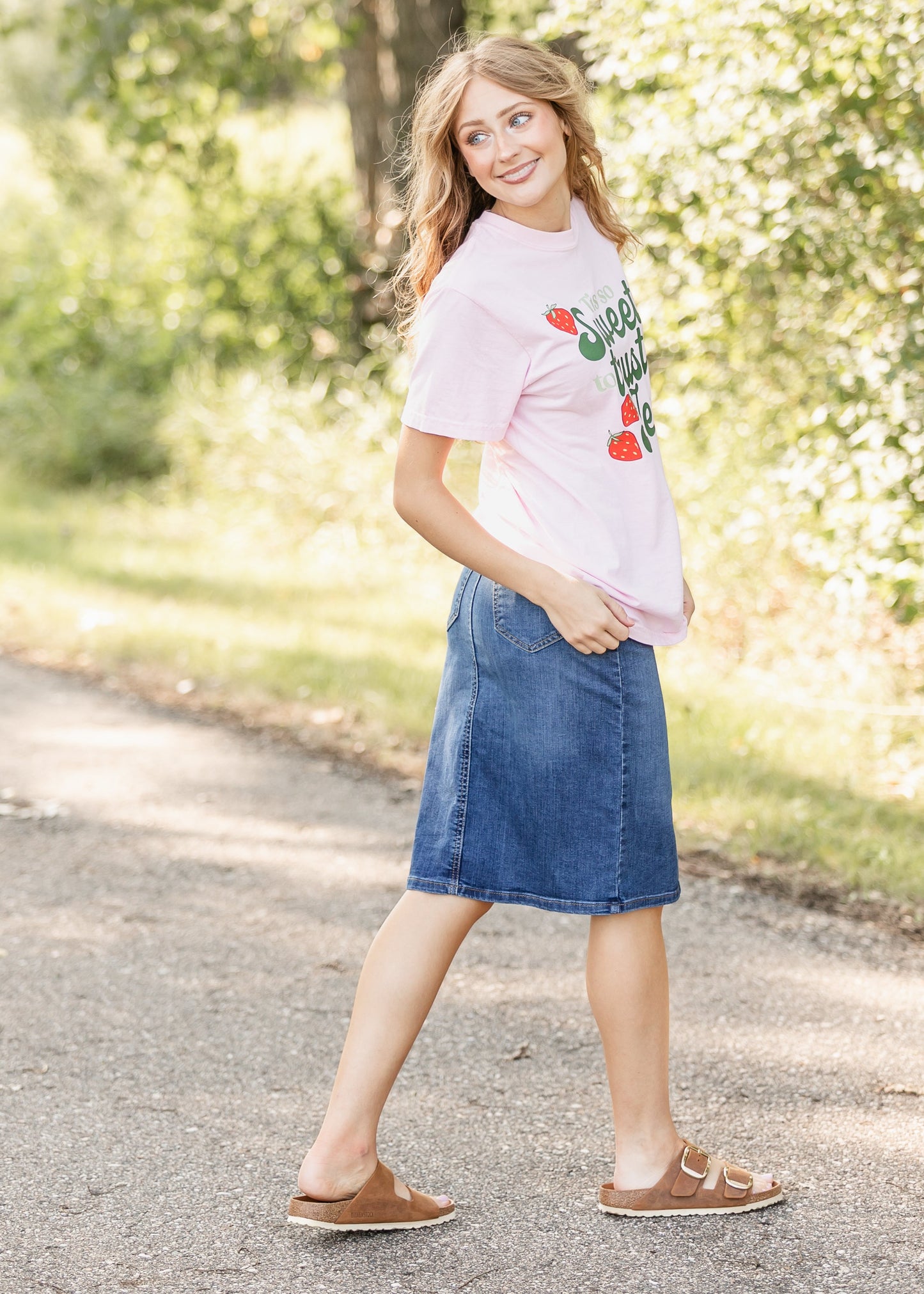 Trust In Jesus Strawberry Graphic Tee FF Tops