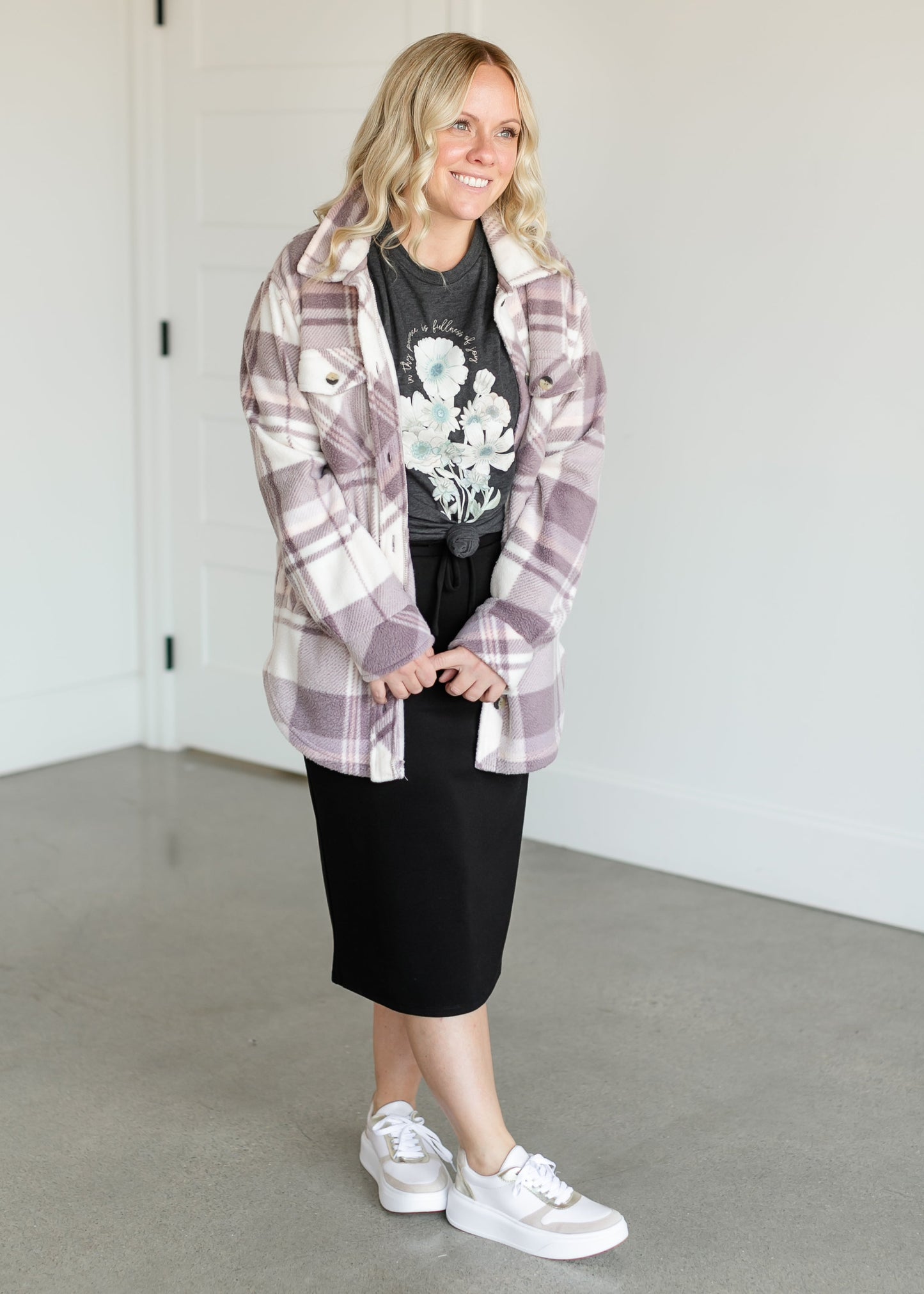 Tullis Plaid Button Up Jacket FF Tops