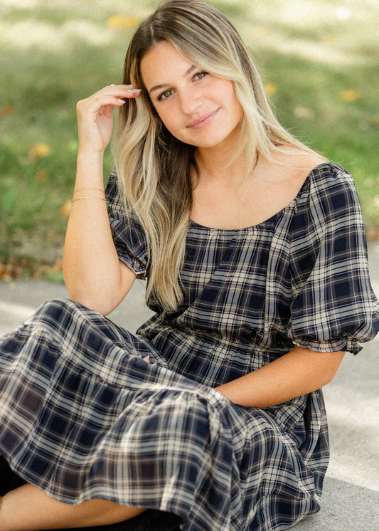 Twila Plaid Maxi Dress FF Dresses