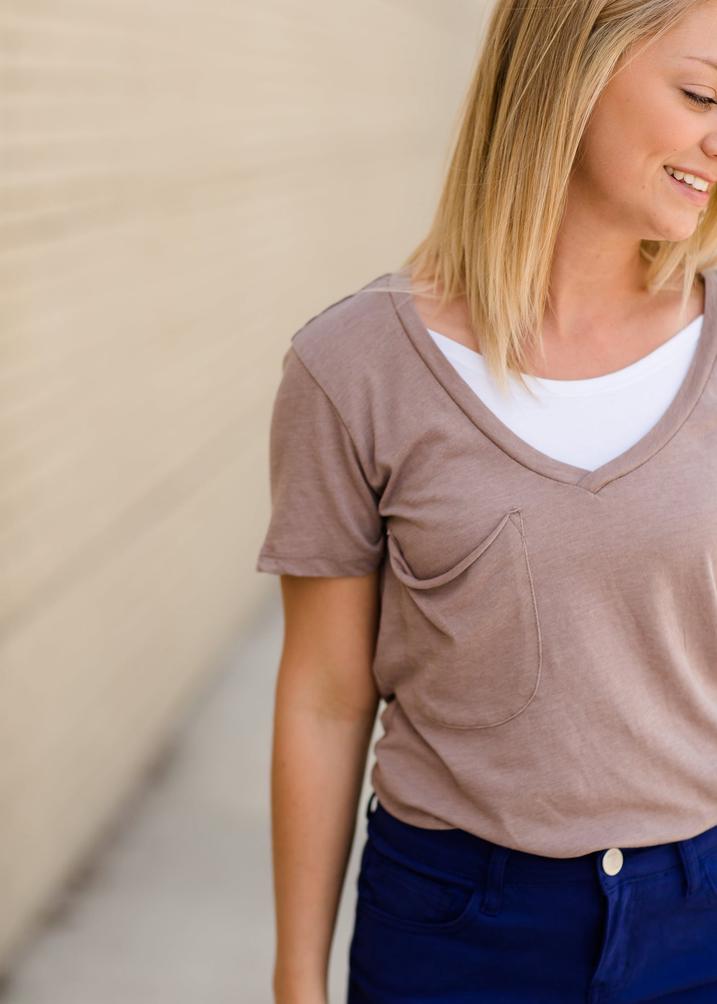 V-Neck Pocket Tee - FINAL SALE Tops