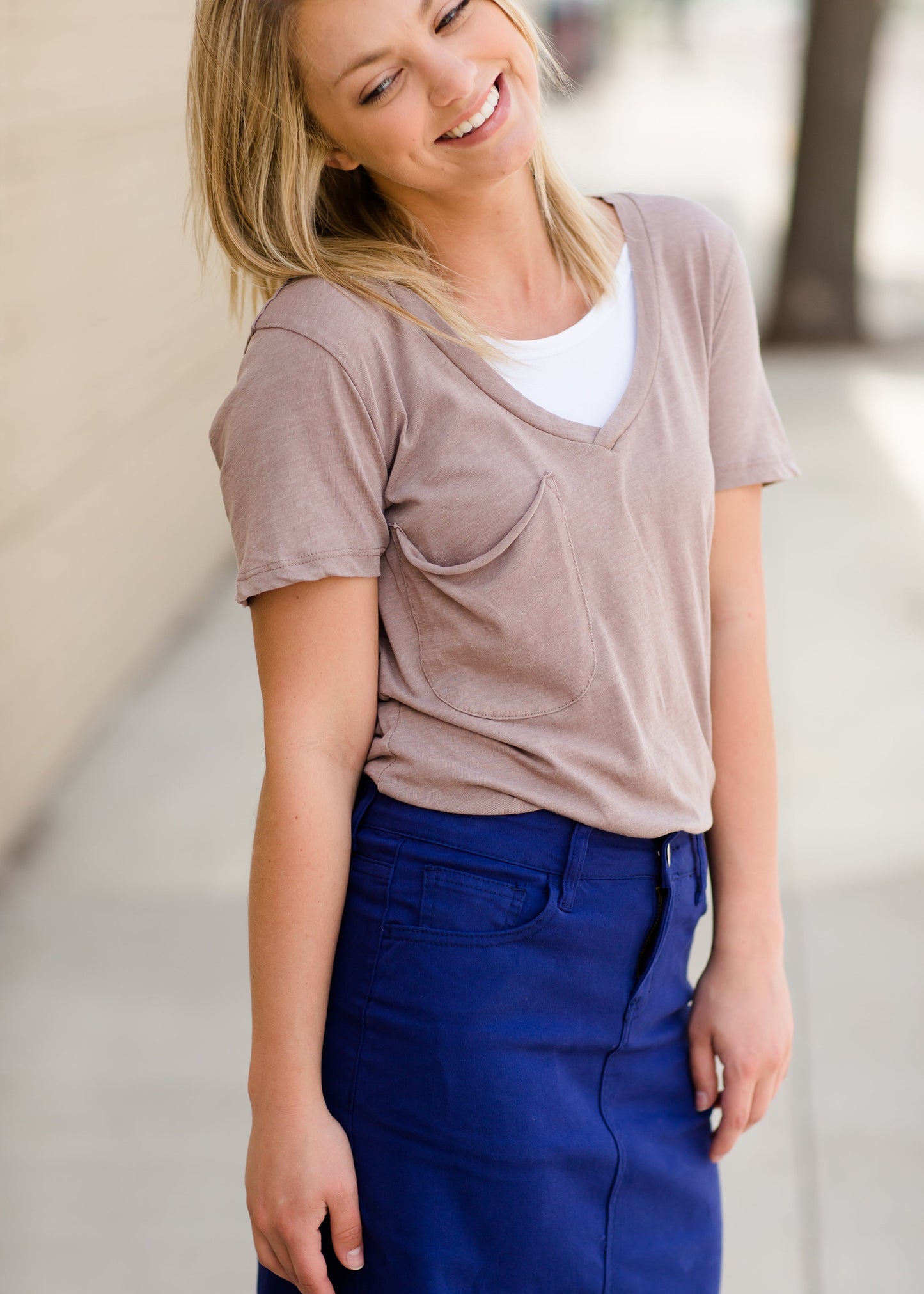 V-Neck Pocket Tee - FINAL SALE Tops