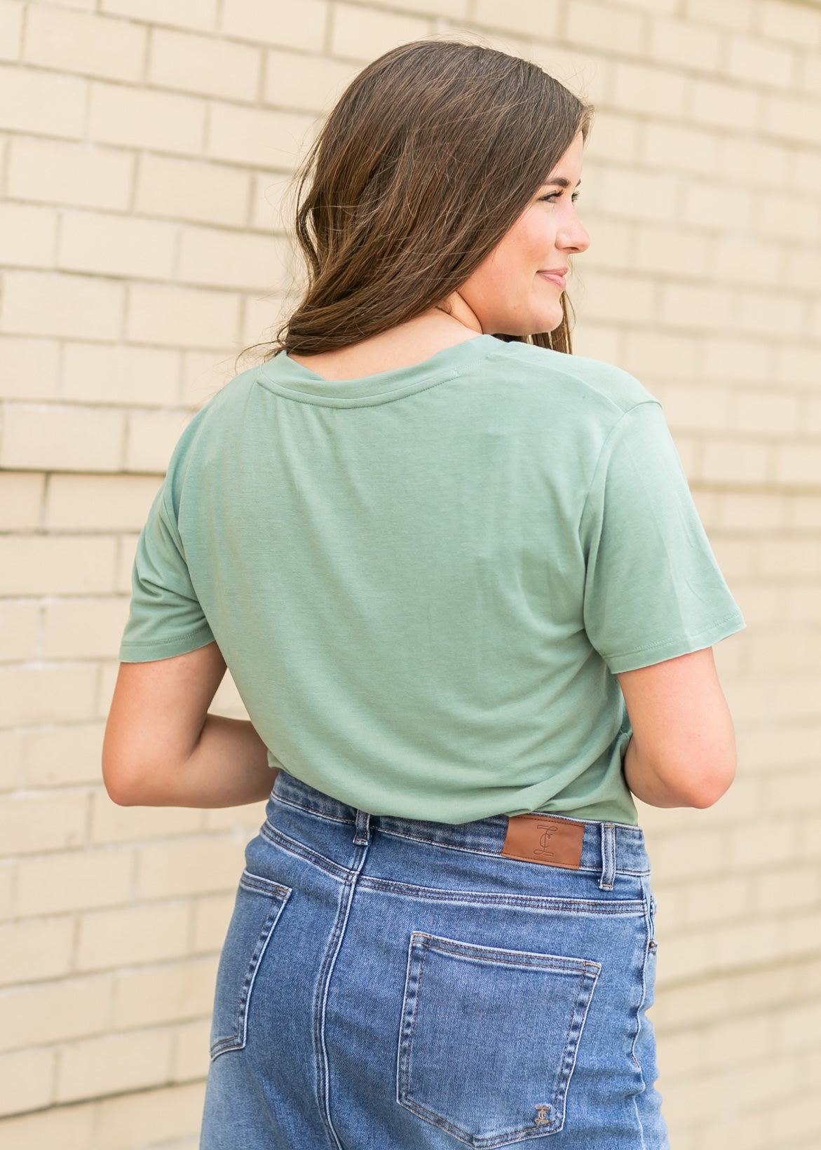 V-Neck Short Sleeve Top Tops