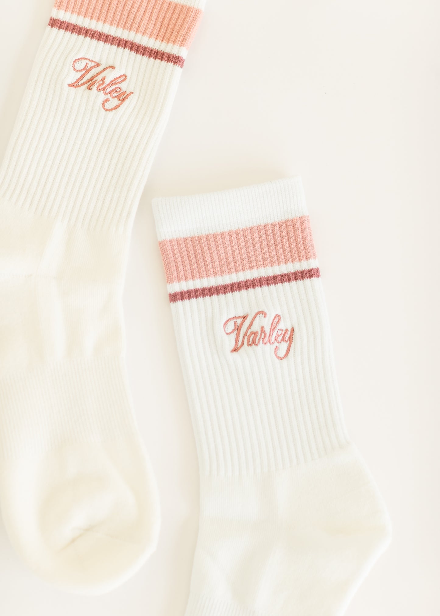 VARLEY® Lamar Club Stripe Sock Accessories Egret/ Dusty rose