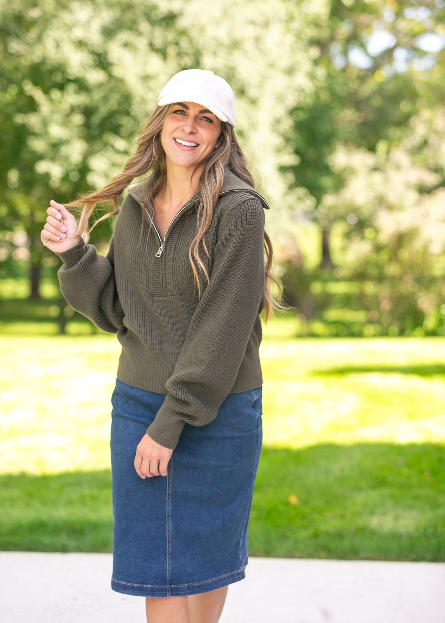 Varley® Maura Half-Zip Rib Knit Sweater FF Layering Essentials