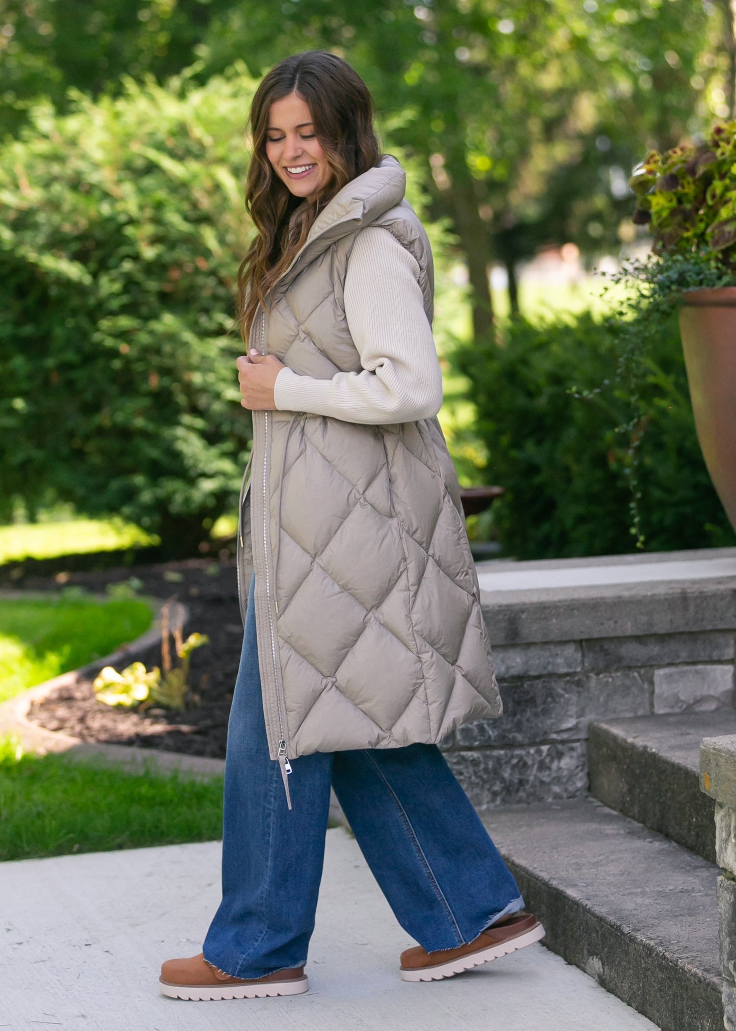 Varley® Navine Long Down Gilet FF Layering Essentials