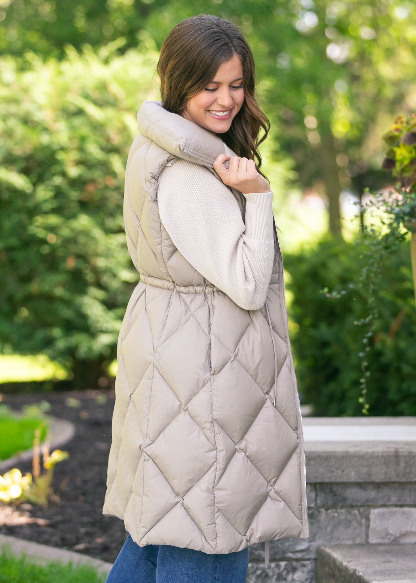 Varley® Navine Long Down Gilet FF Layering Essentials