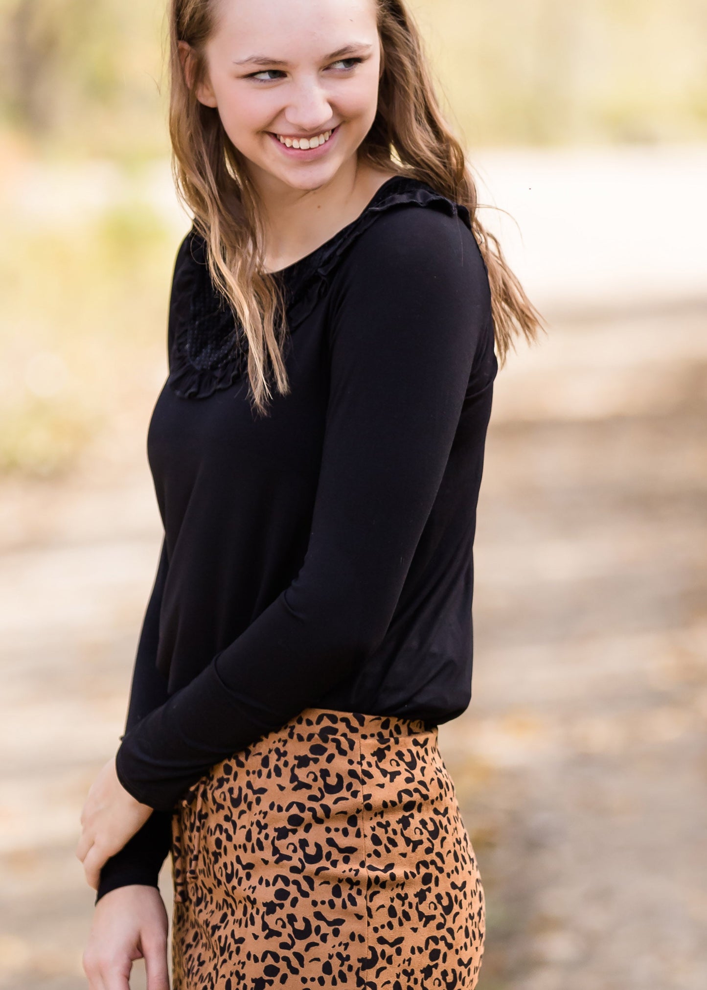 Velour Contrast Top - FINAL SALE Tops