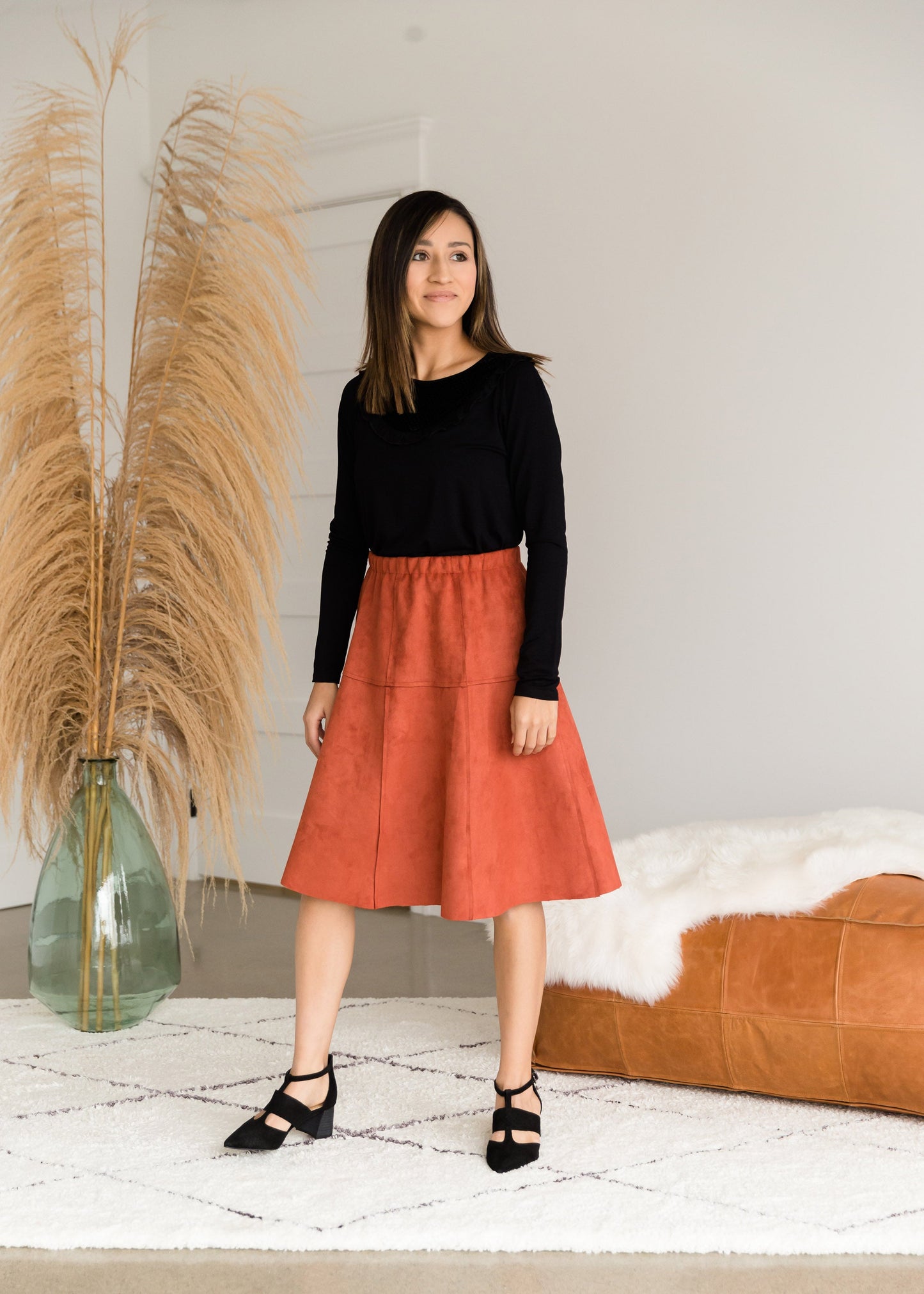 Velour Contrast Top - FINAL SALE Tops