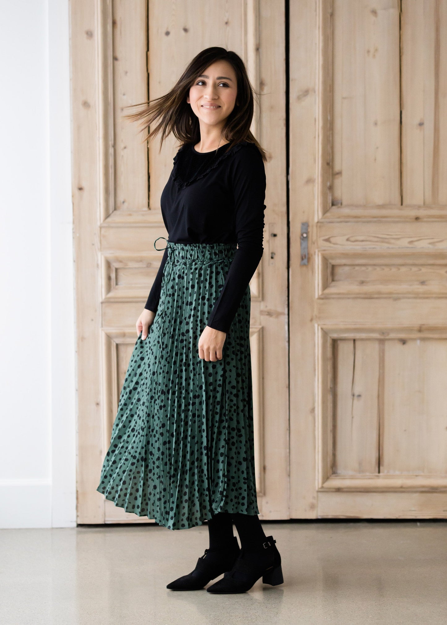 Velour Contrast Top - FINAL SALE Tops