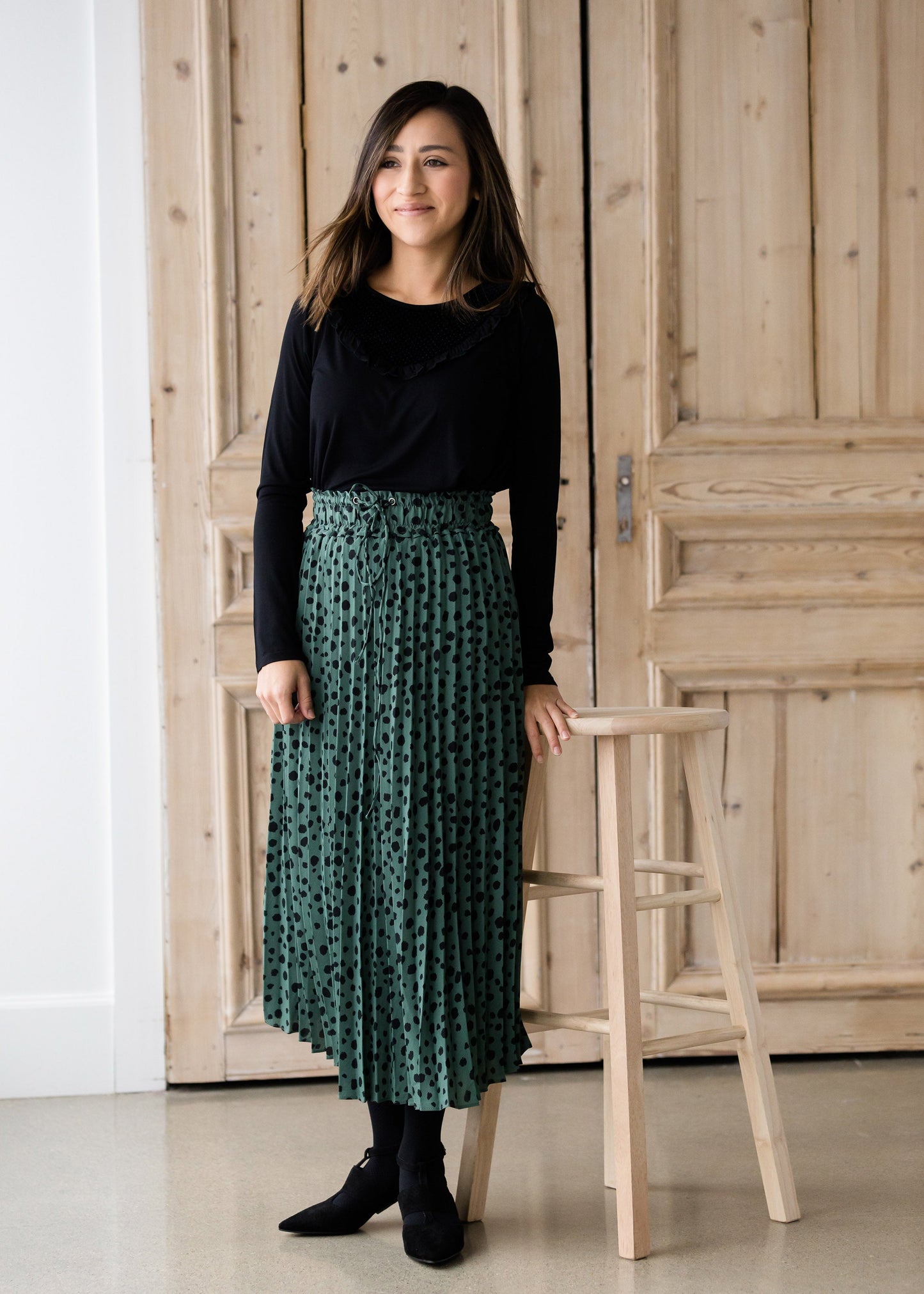 Velour Contrast Top - FINAL SALE Tops
