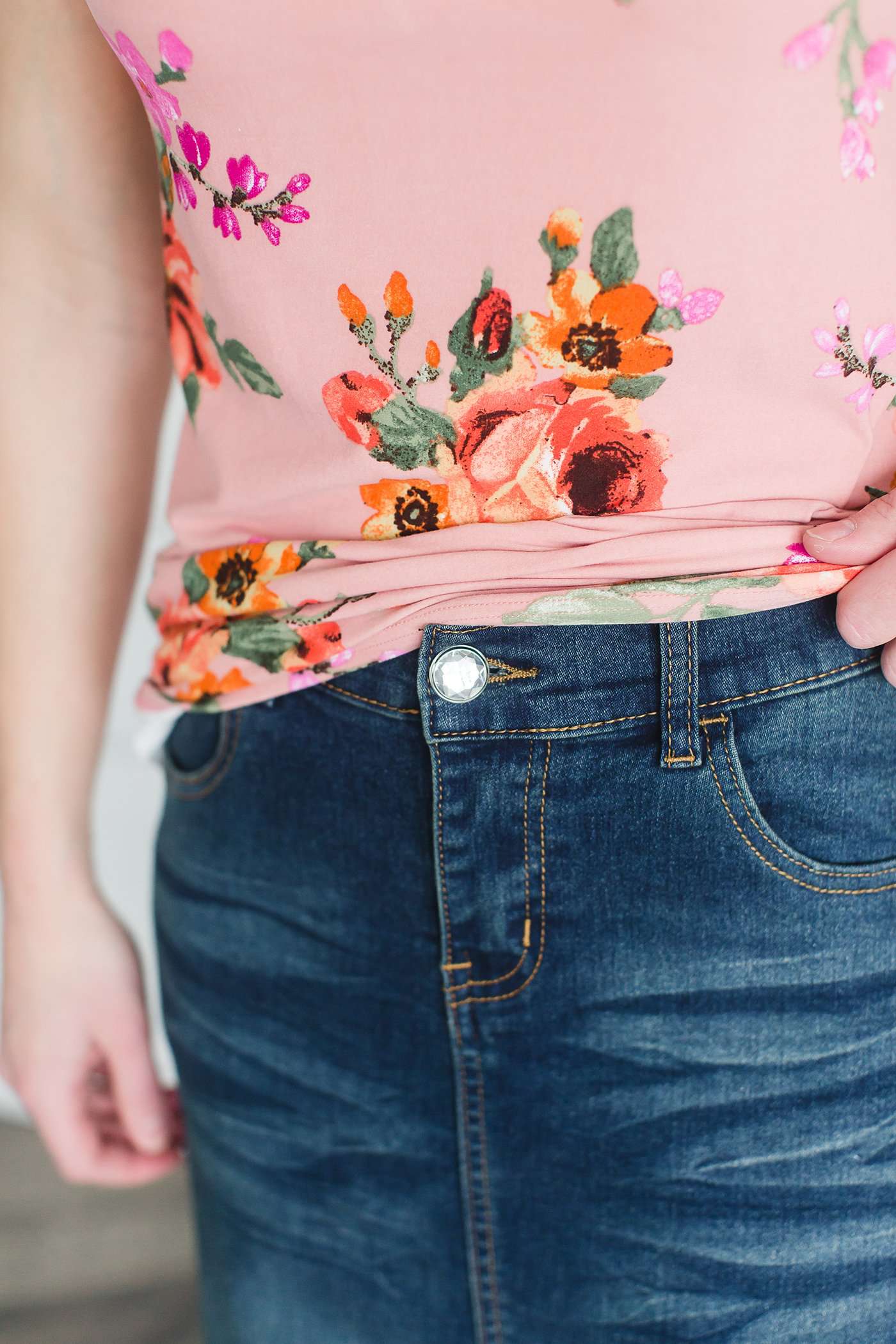 Victoria Long Denim Skirt Skirts