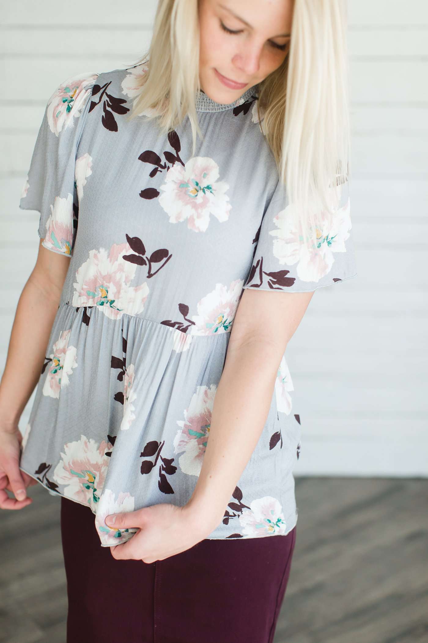 Victorian Floral Blouse - FINAL SALE Tops