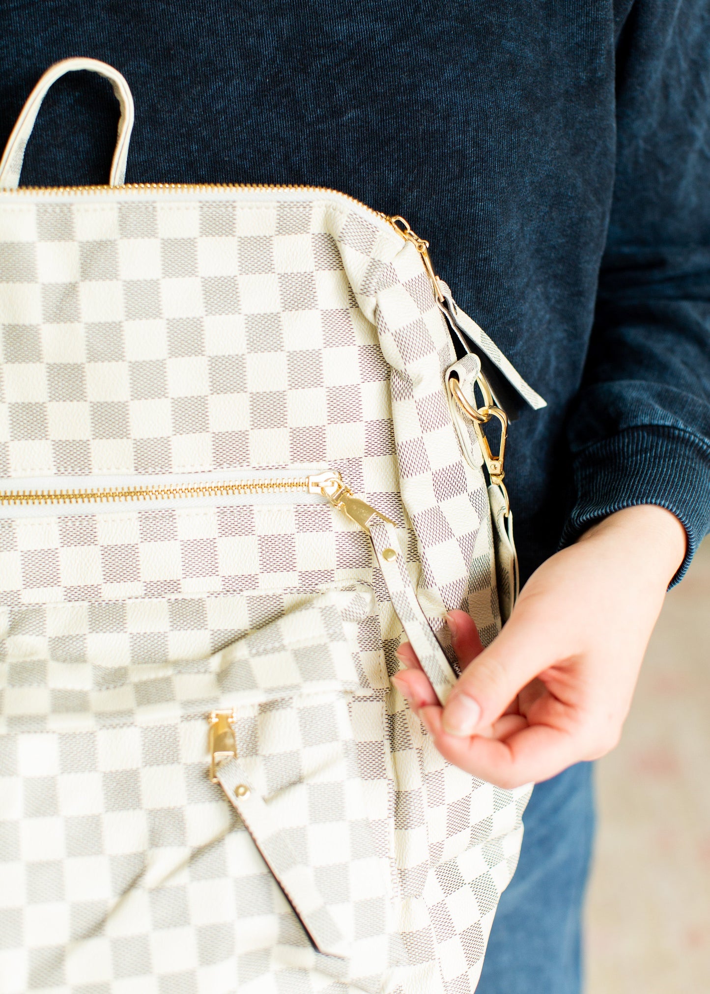 Vintage London Check Convertible Backpack Accessories