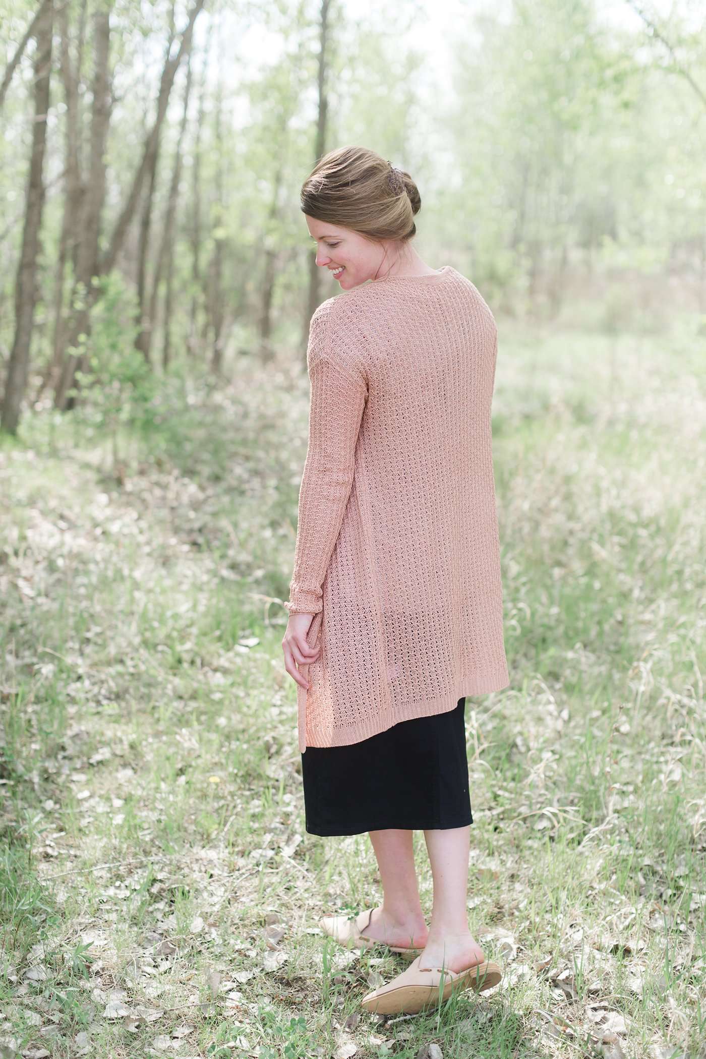 Waffle Knit Open Cardigan Layering Essentials