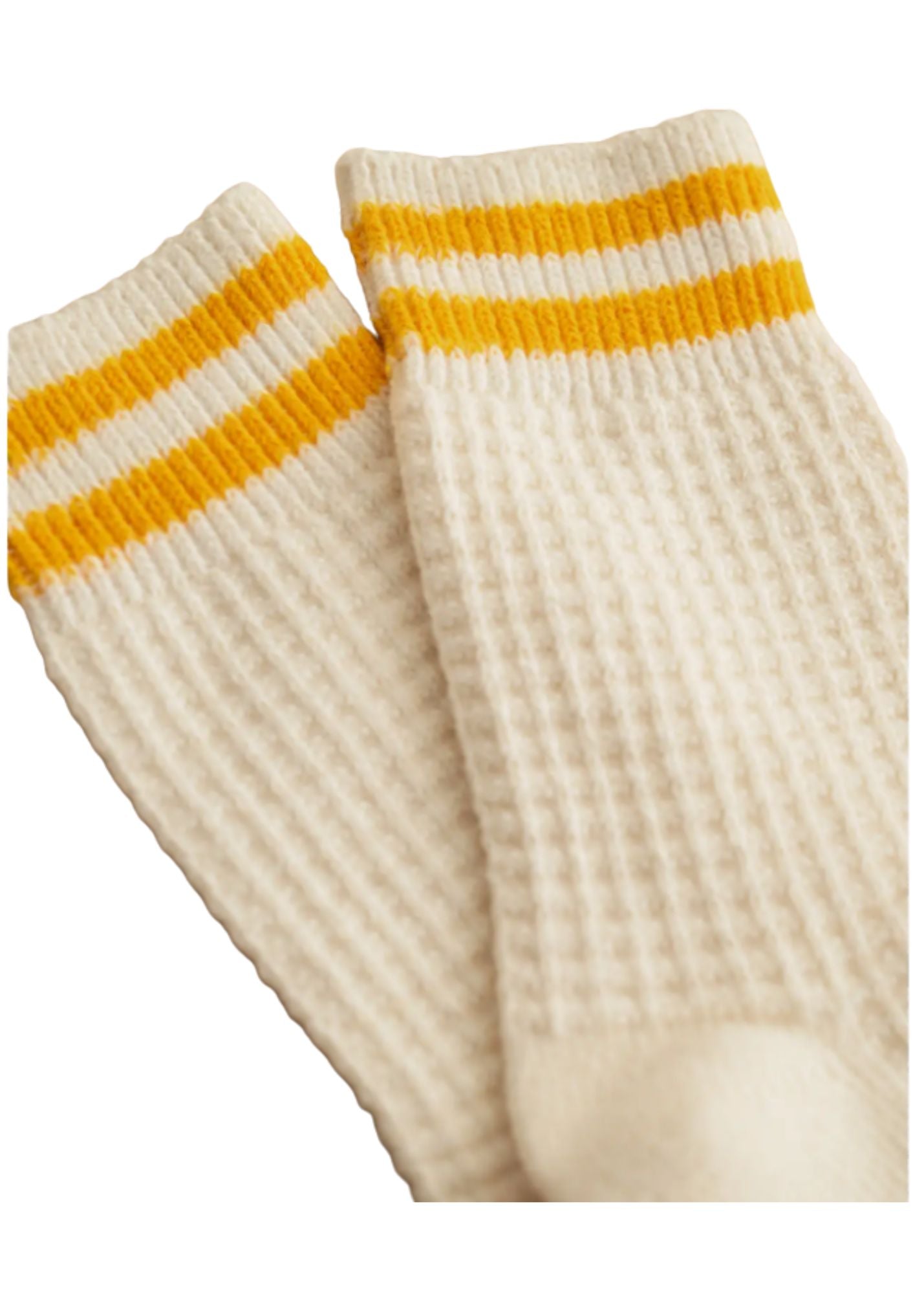 Waffle Pattern Striped Socks Accessories
