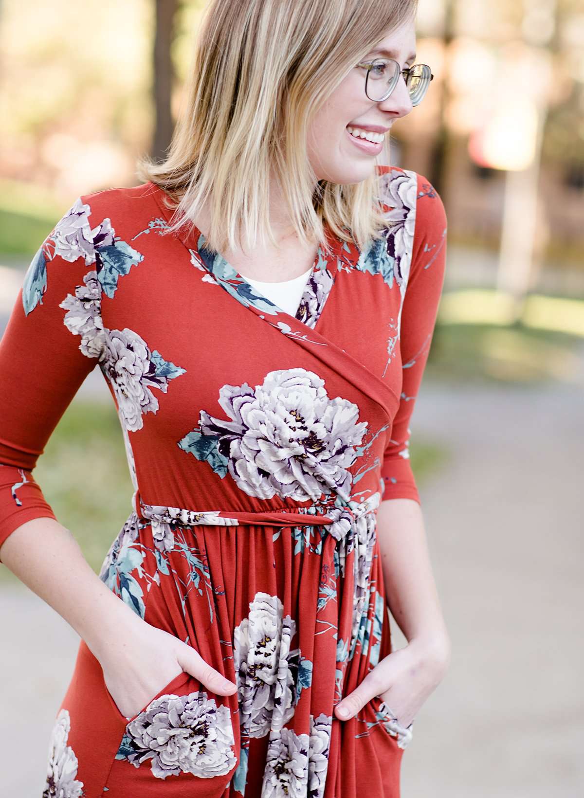 Warm Florals Wrap Maxi Dress-FINAL SALE FF Dresses