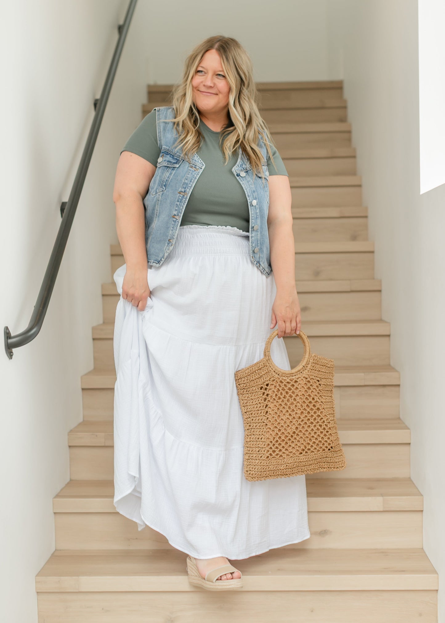 White Gauze Maxi Skirt FF Skirts