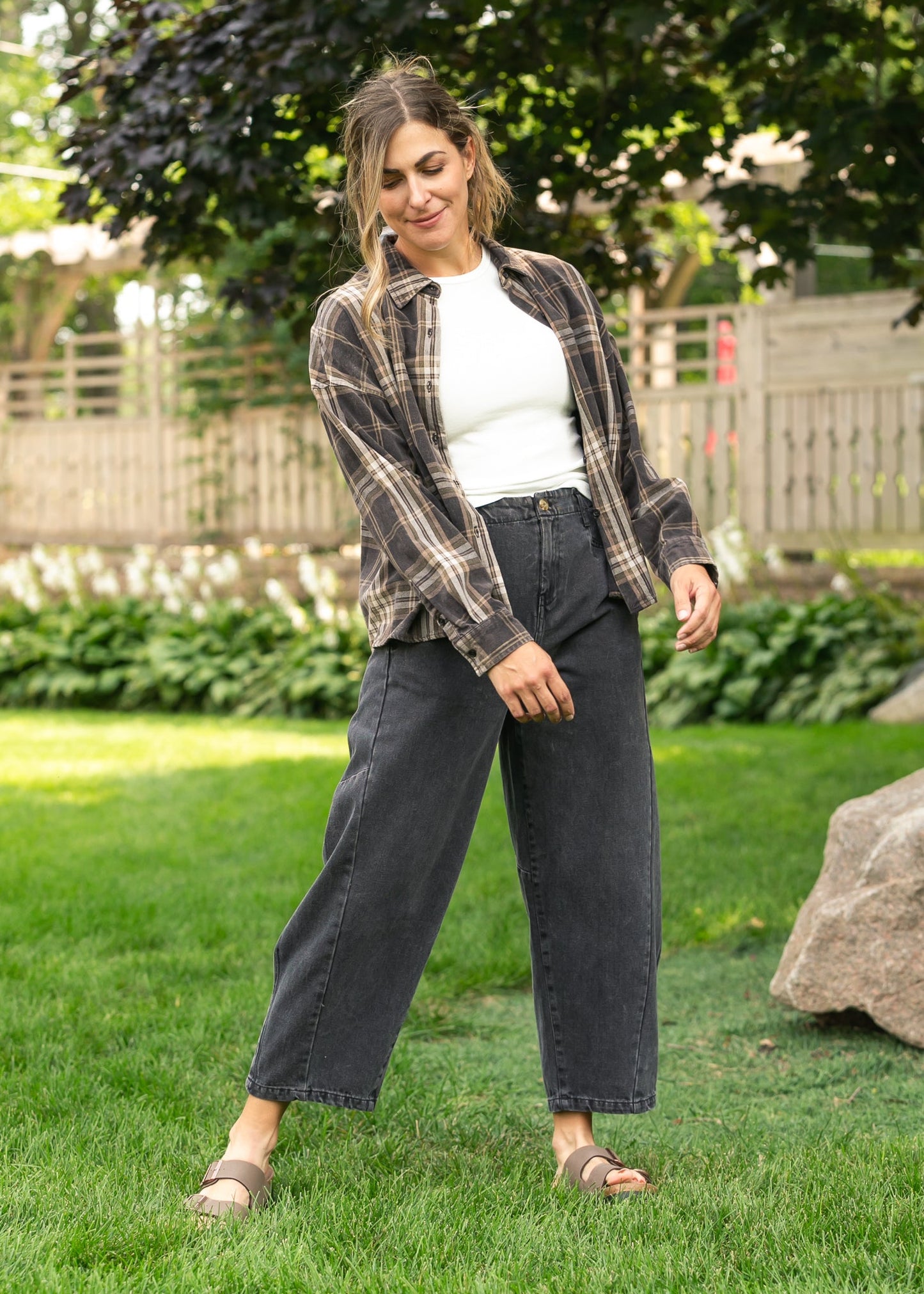 Wide Leg Denim Capri Pants FF Skirts