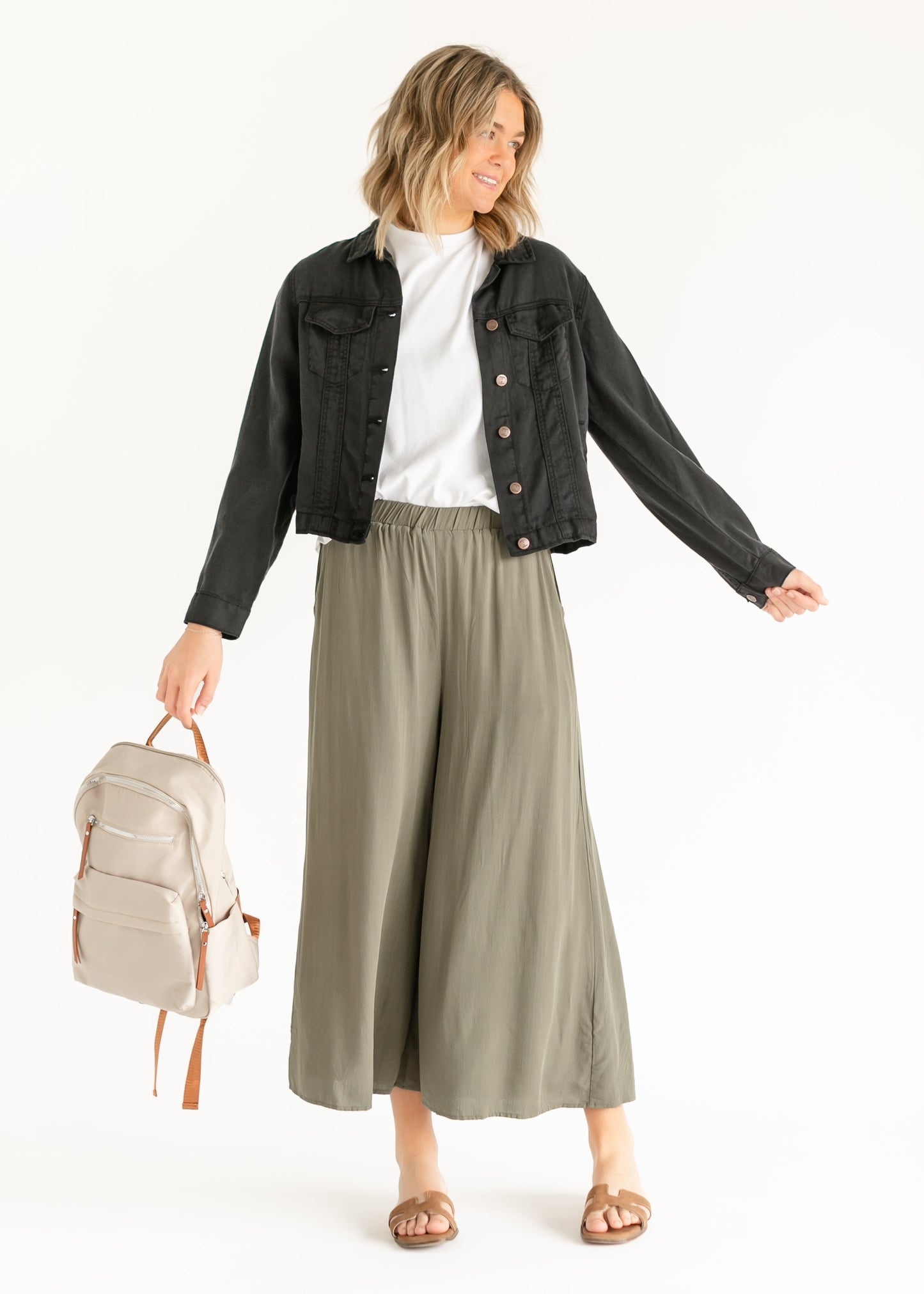 Wide Leg Stretch Waist Culottes FF Skirts