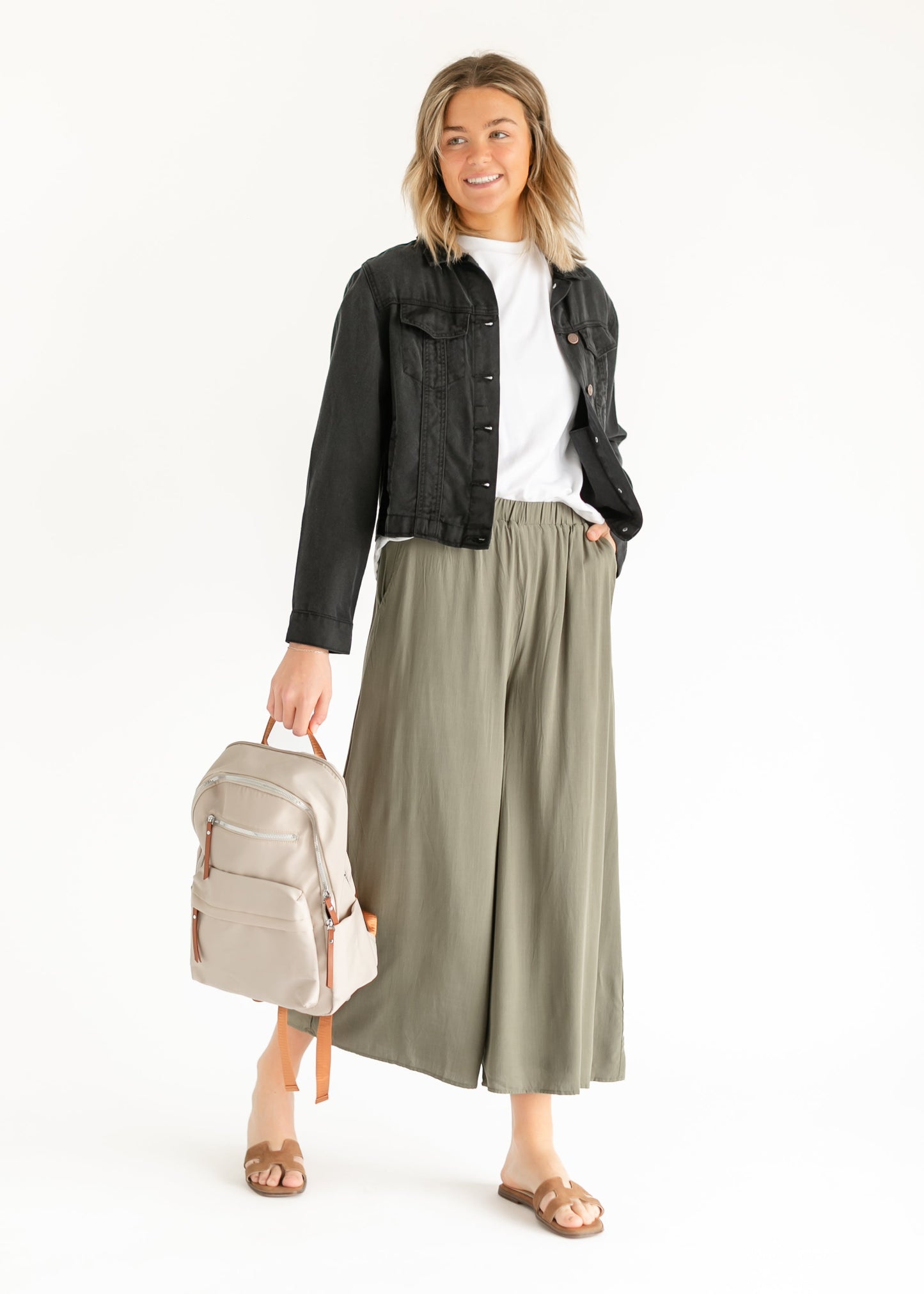 Wide Leg Stretch Waist Culottes FF Skirts