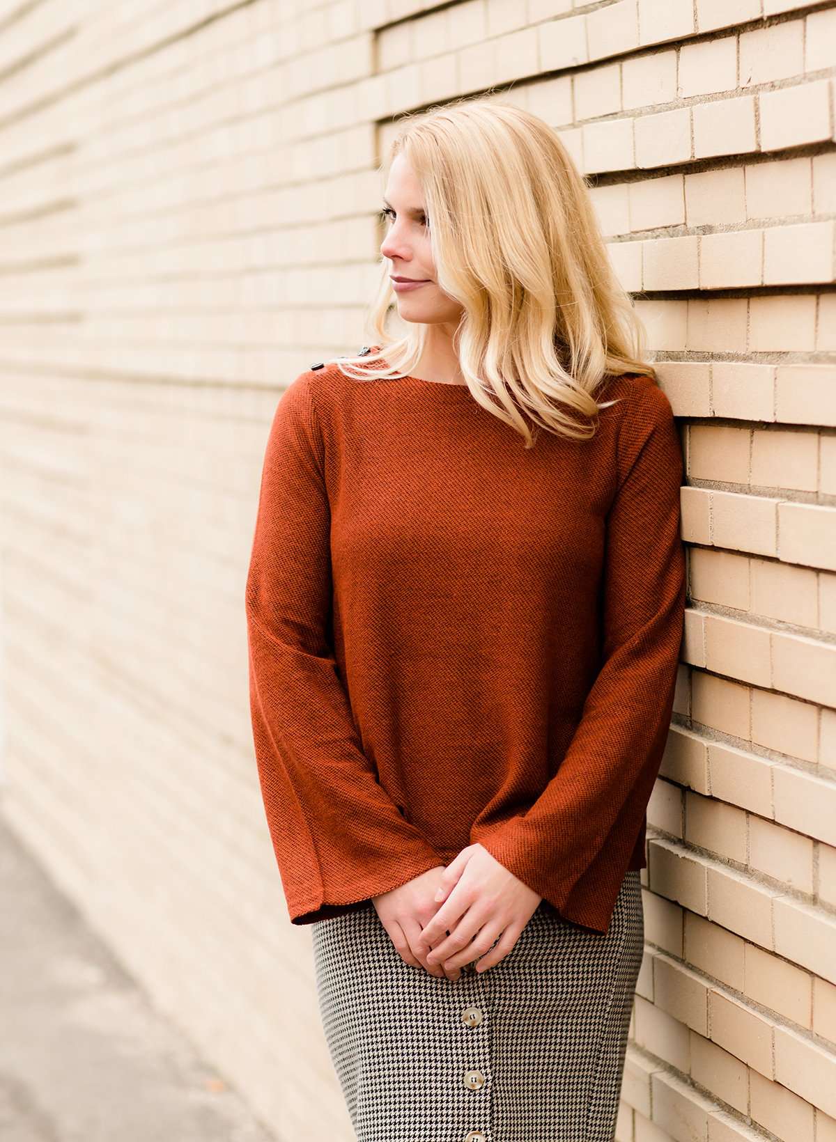 Wide Sleeve Detail Top FF Tops