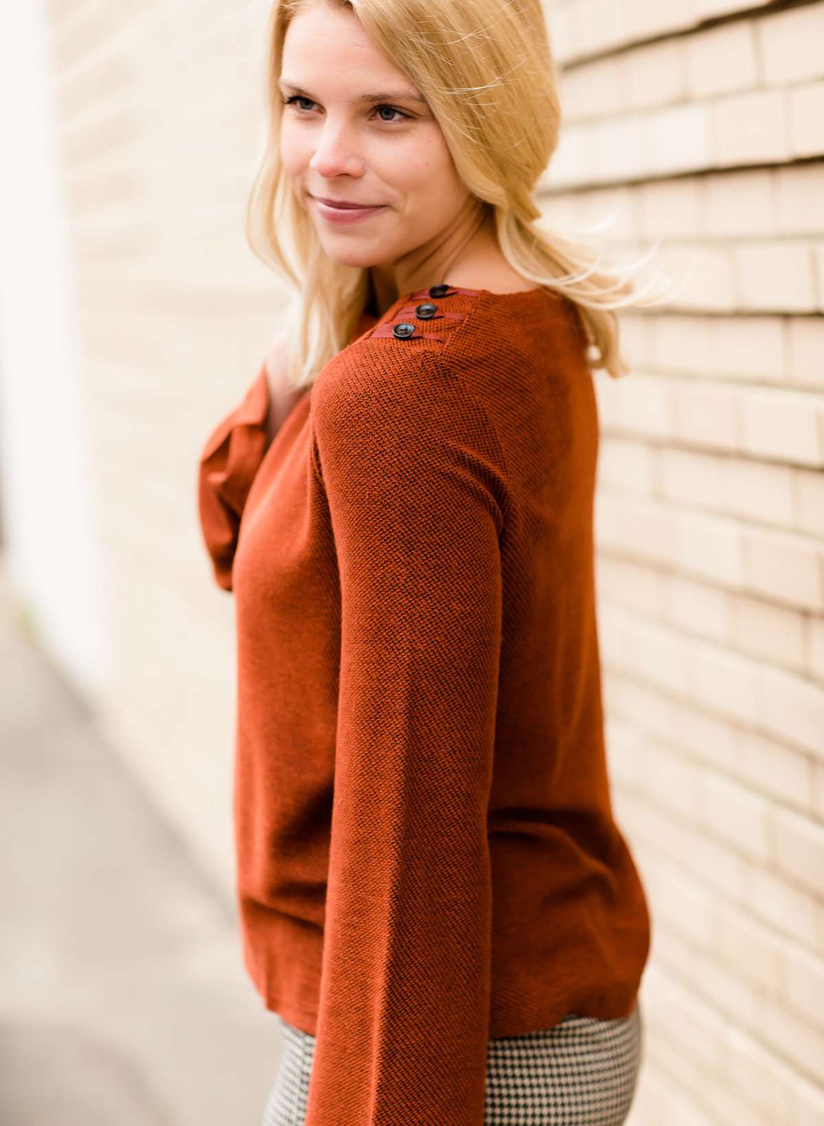 Wide Sleeve Detail Top FF Tops