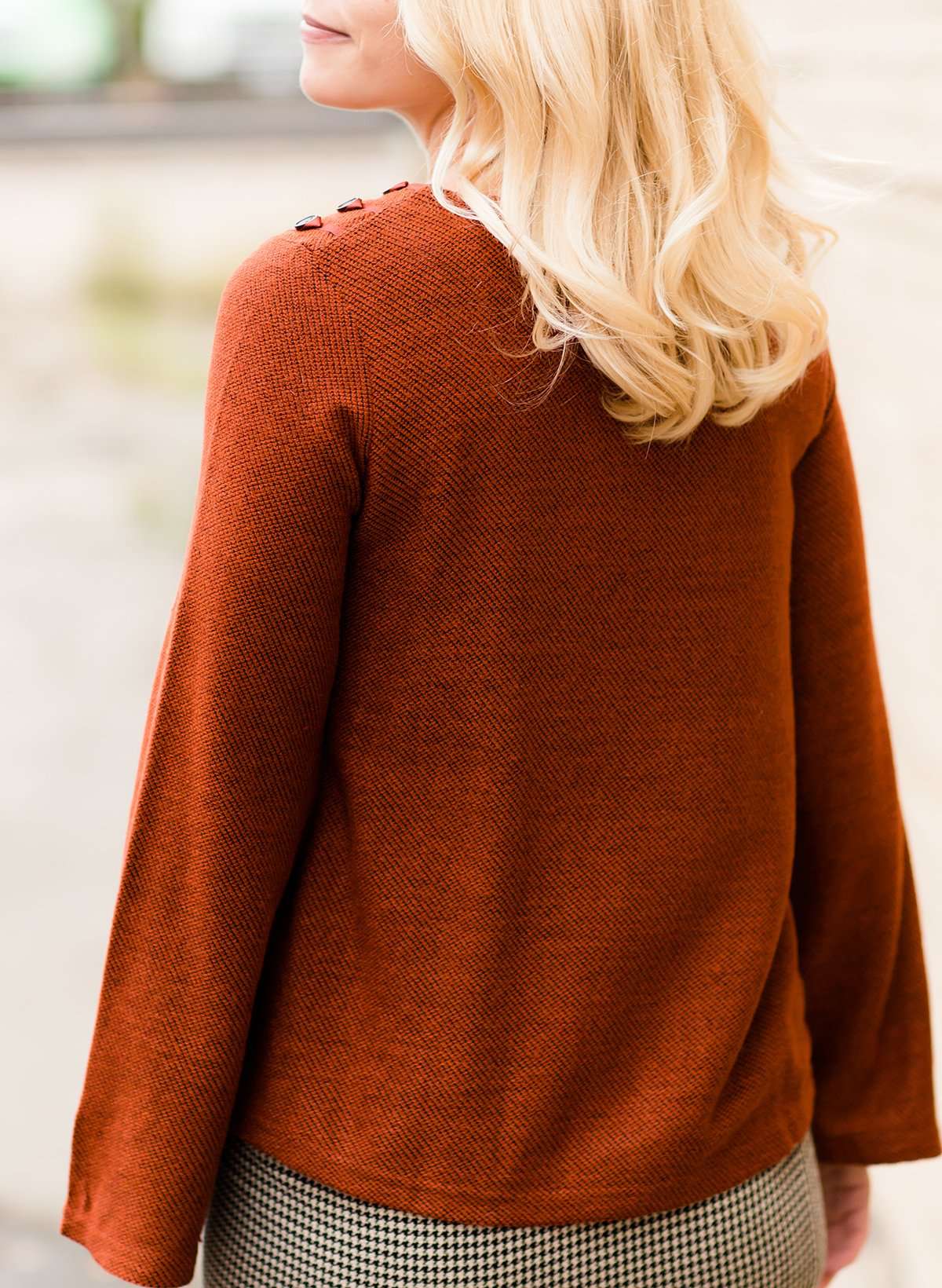 Wide Sleeve Detail Top FF Tops
