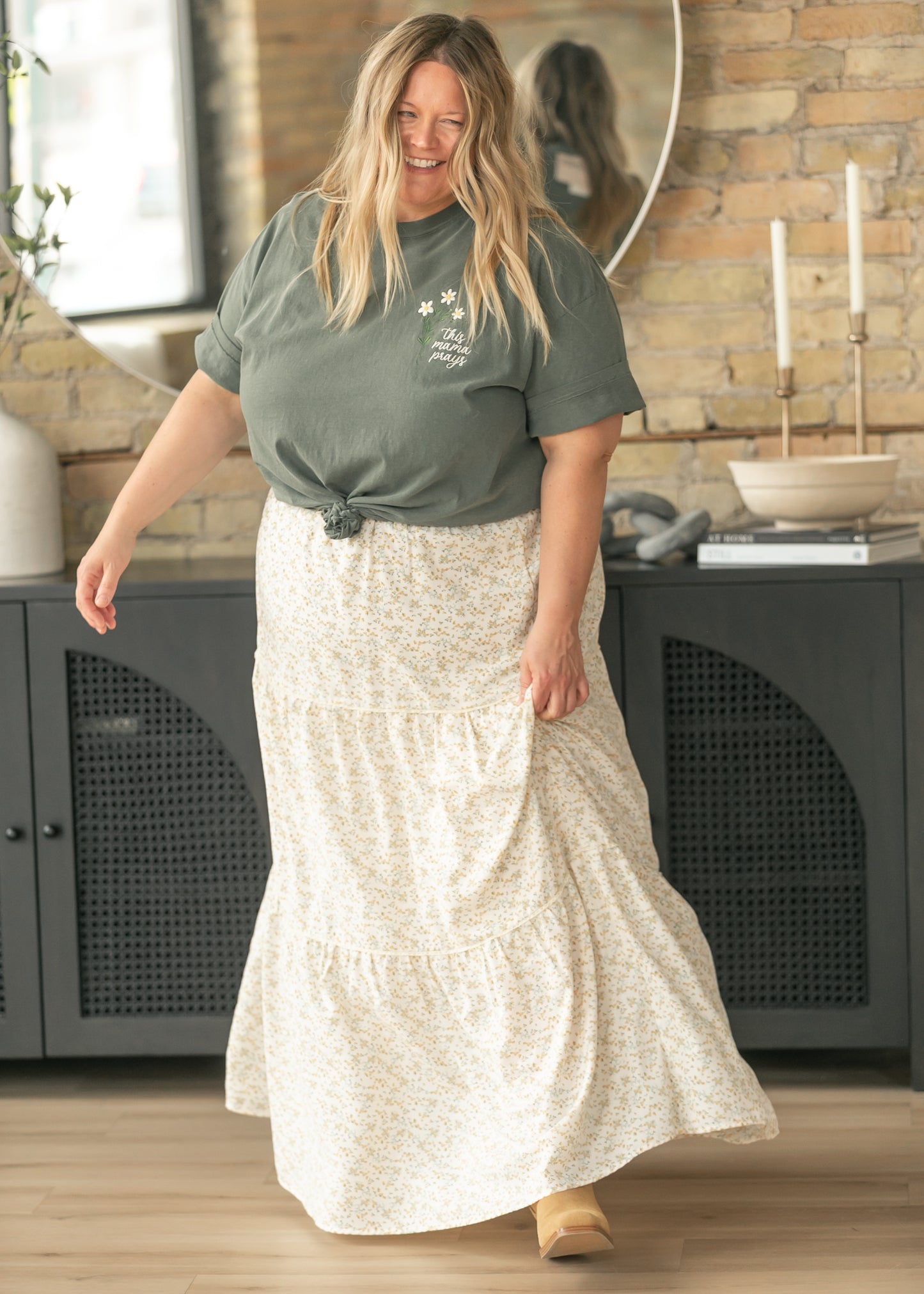 Wilder Lace Tier Floral Maxi Skirt IC Skirts