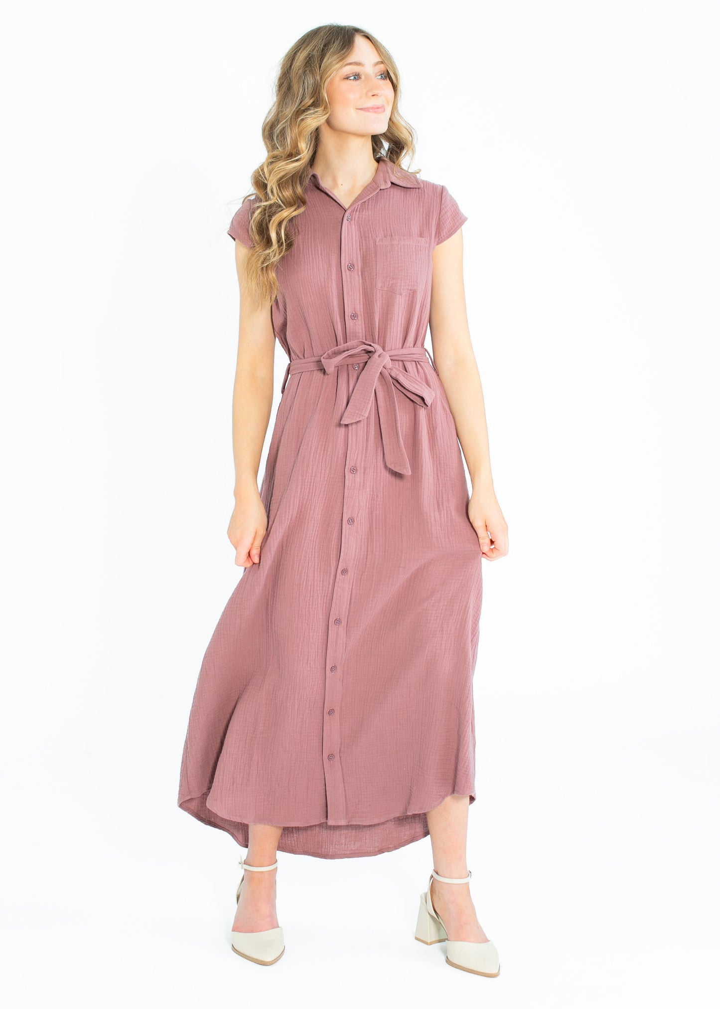 Willow Cap Sleeve Cotton Gauze Maxi Dress IC Dresses