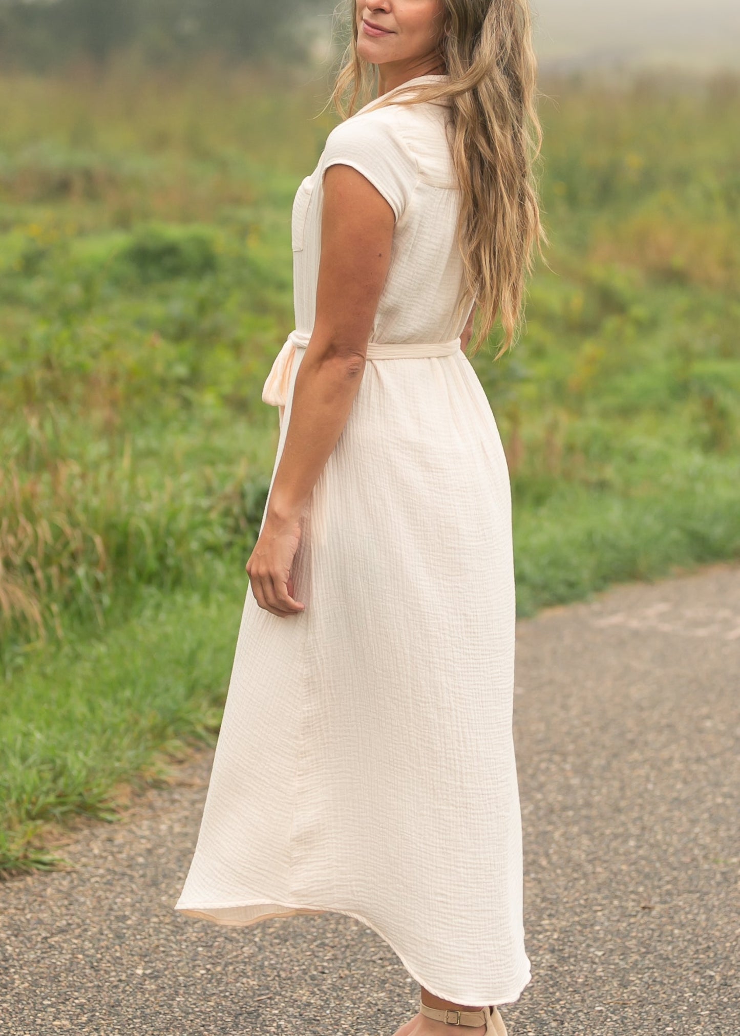 Willow Cotton Gauze Midi Dress IC Dresses