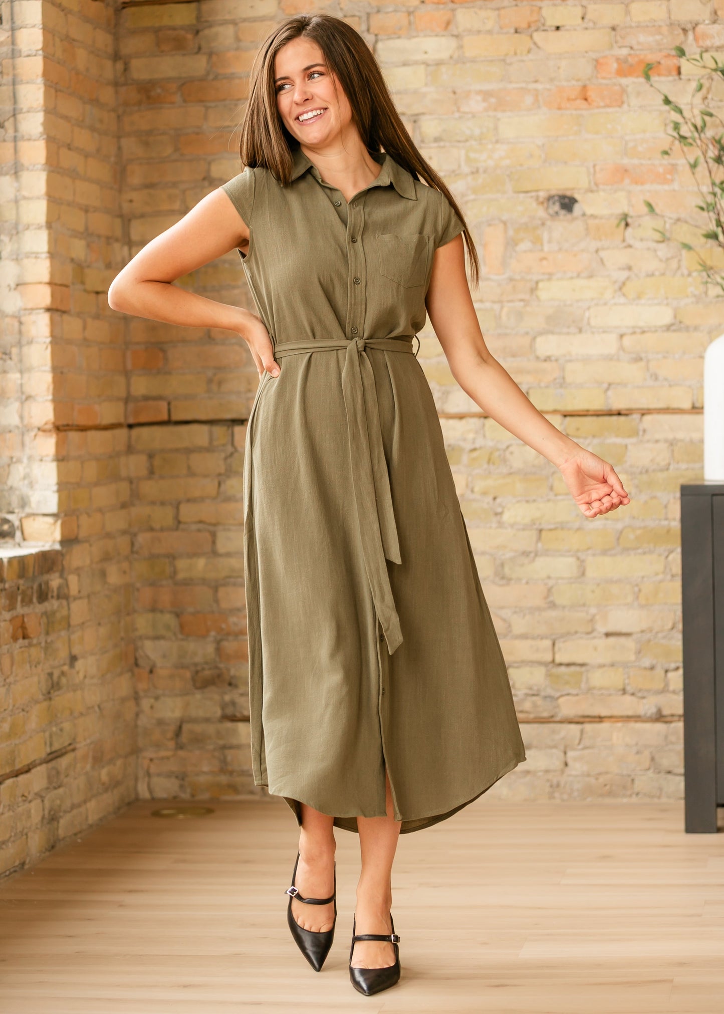 Willow Linen Midi Dress IC Dresses