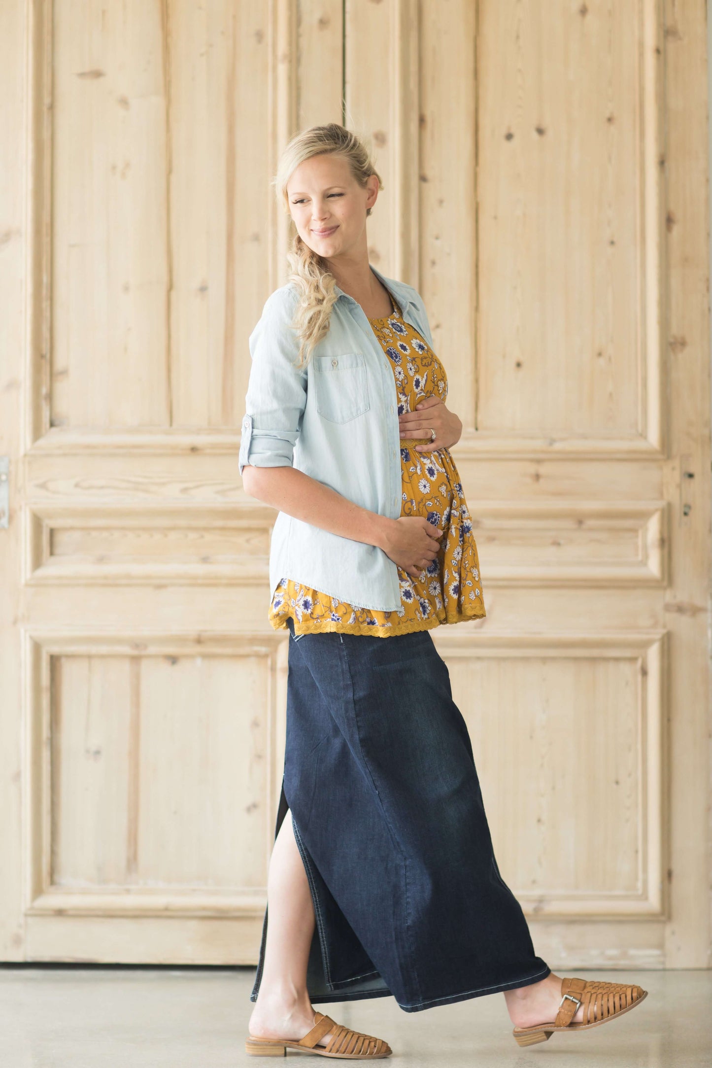 Willow Long Denim Skirt - FINAL SALE IC Skirts