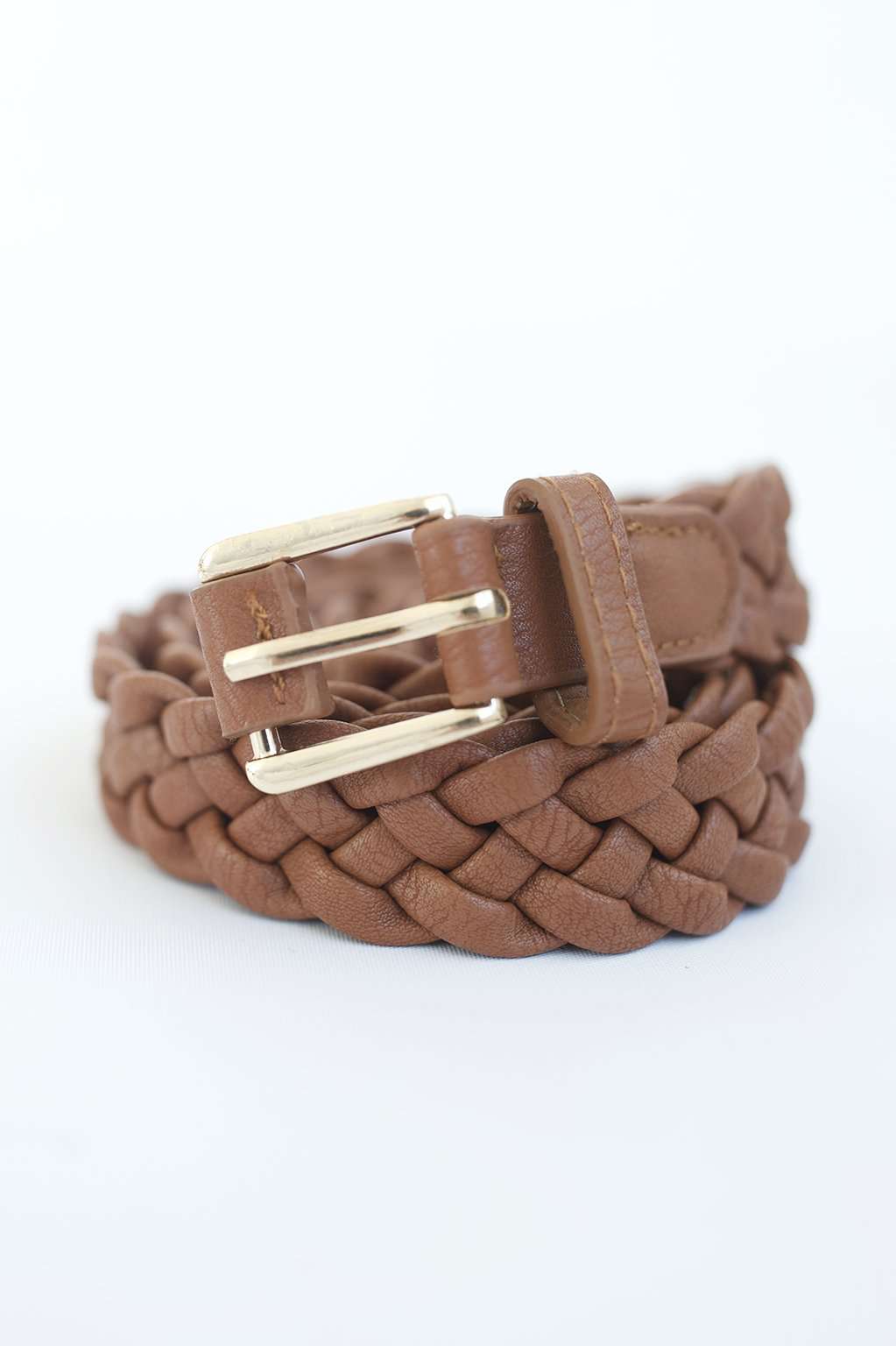 Woven Braided Belt - FINAL SALE Accessories Brown