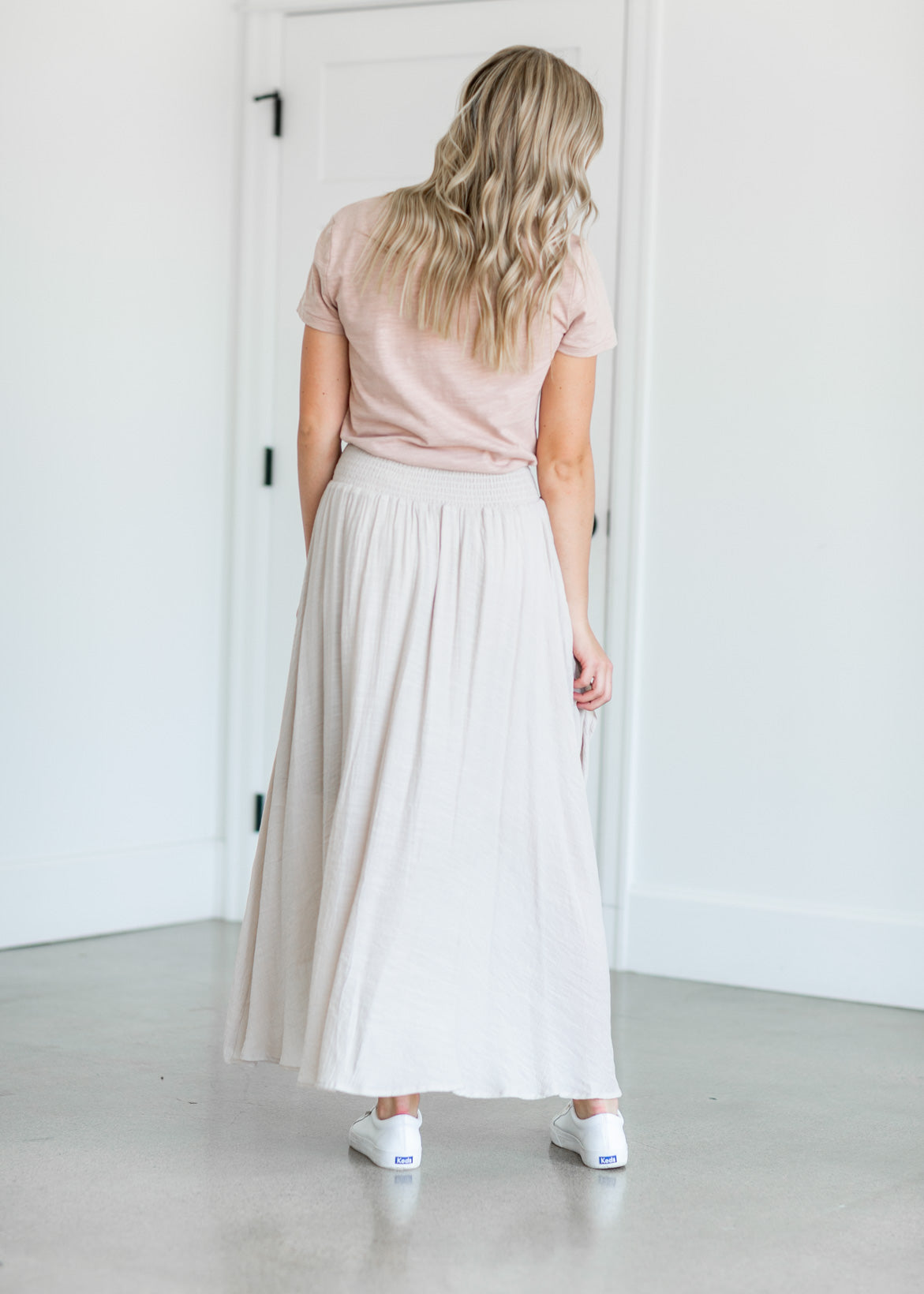 Wrap High Low Midi Skirt Skirts
