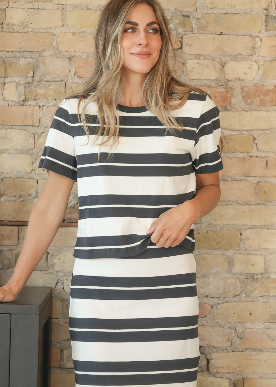 Z Supply® Sellan Short Sleeve Striped Top FF Tops