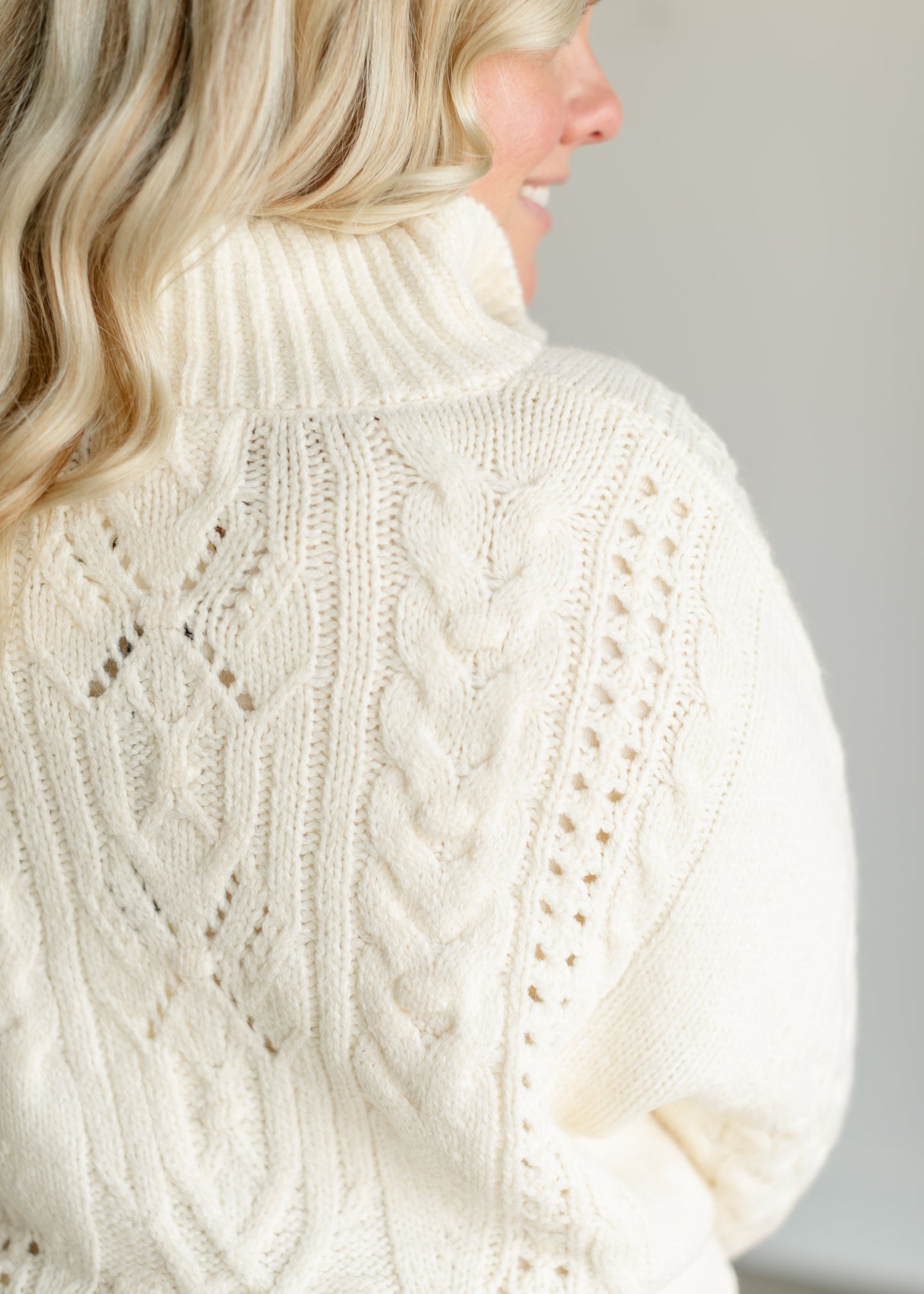 Zoe Quarter Zip Sweater FF Tops