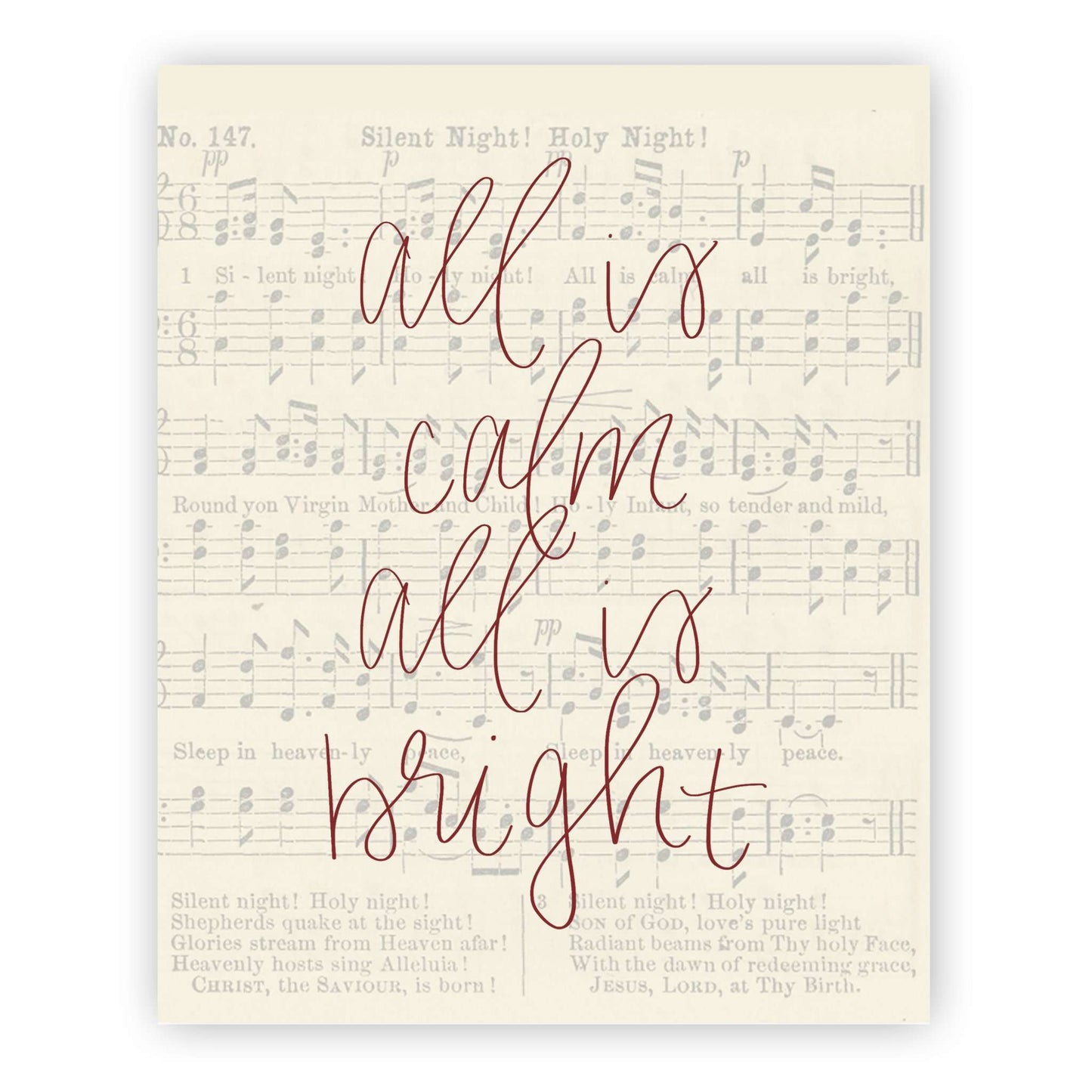 All is Calm Calligraphy Print - FINAL SALE Home & Lifestyle