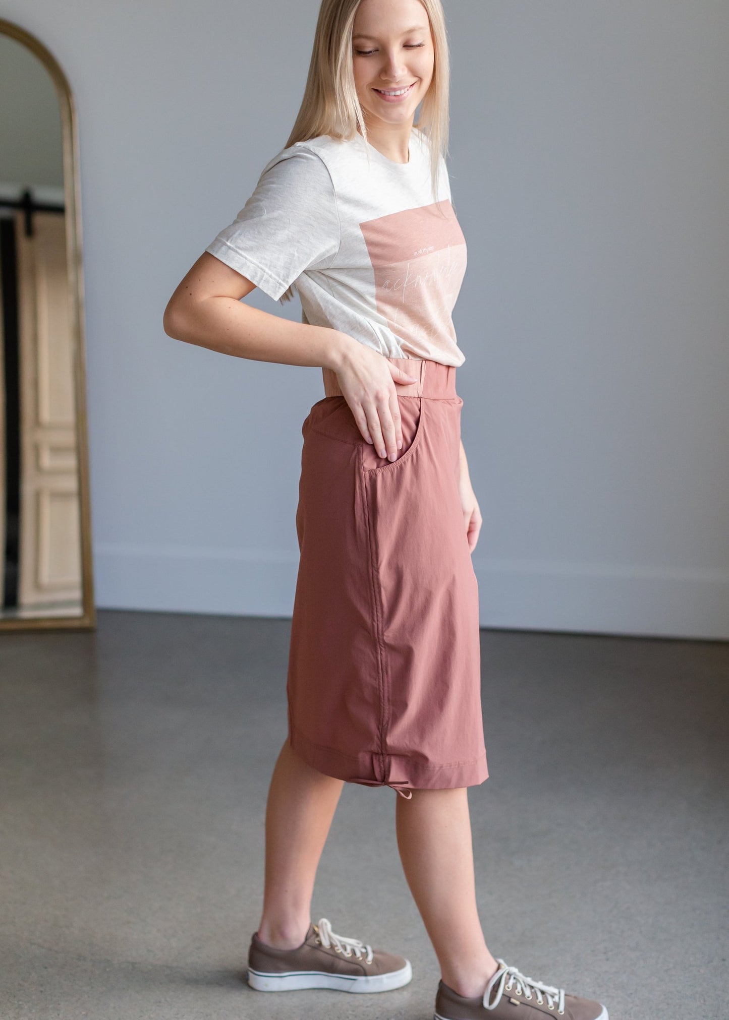 Andie Clay Side Cinch Hiking Skirt Skirts Inherit