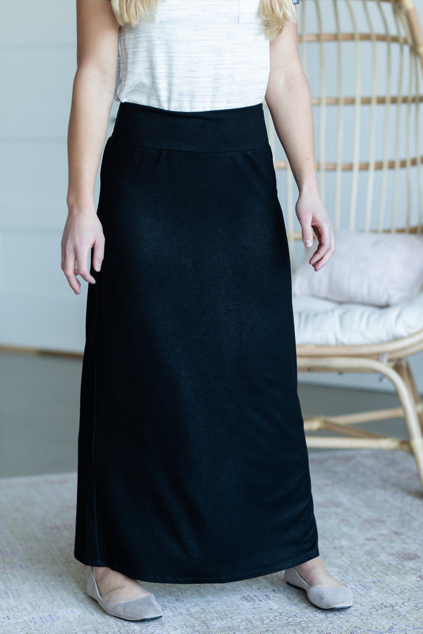 Angie Black Maxi Knit Skirt - FINAL SALE Skirts