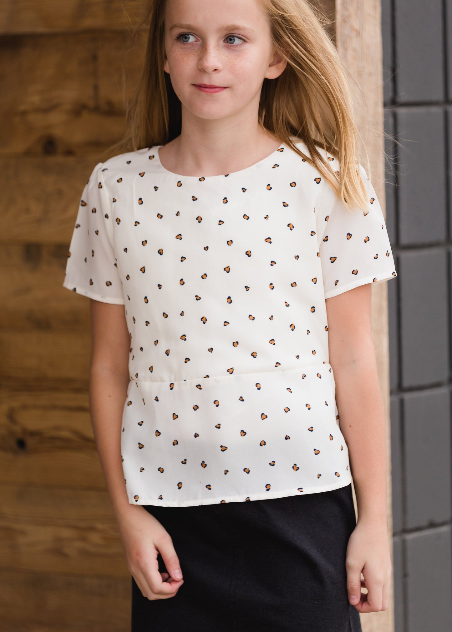 Animal Print Peplum Top - FINAL SALE Tops