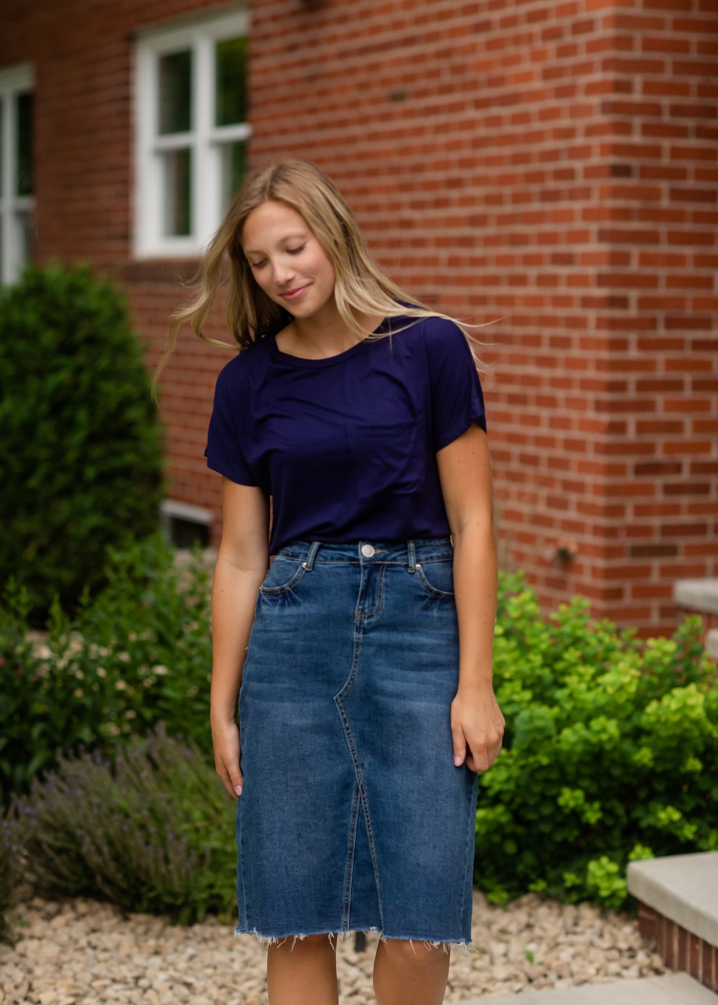 Basic Pocket Crewneck T-Shirt - FINAL SALE Tops