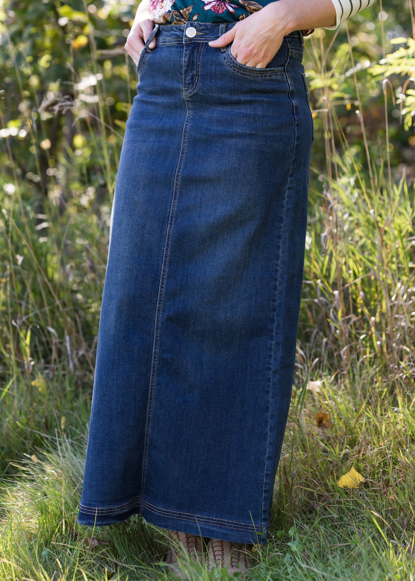 Bria Long Denim Skirt - FINAL SALE Skirts
