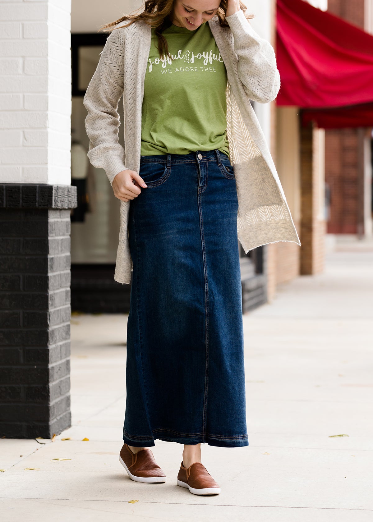 Bria Long Denim Skirt - FINAL SALE Skirts