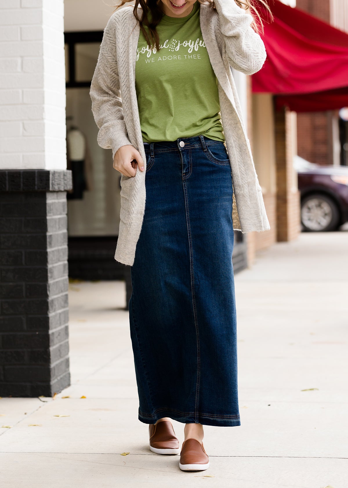 Bria Long Denim Skirt - FINAL SALE Skirts