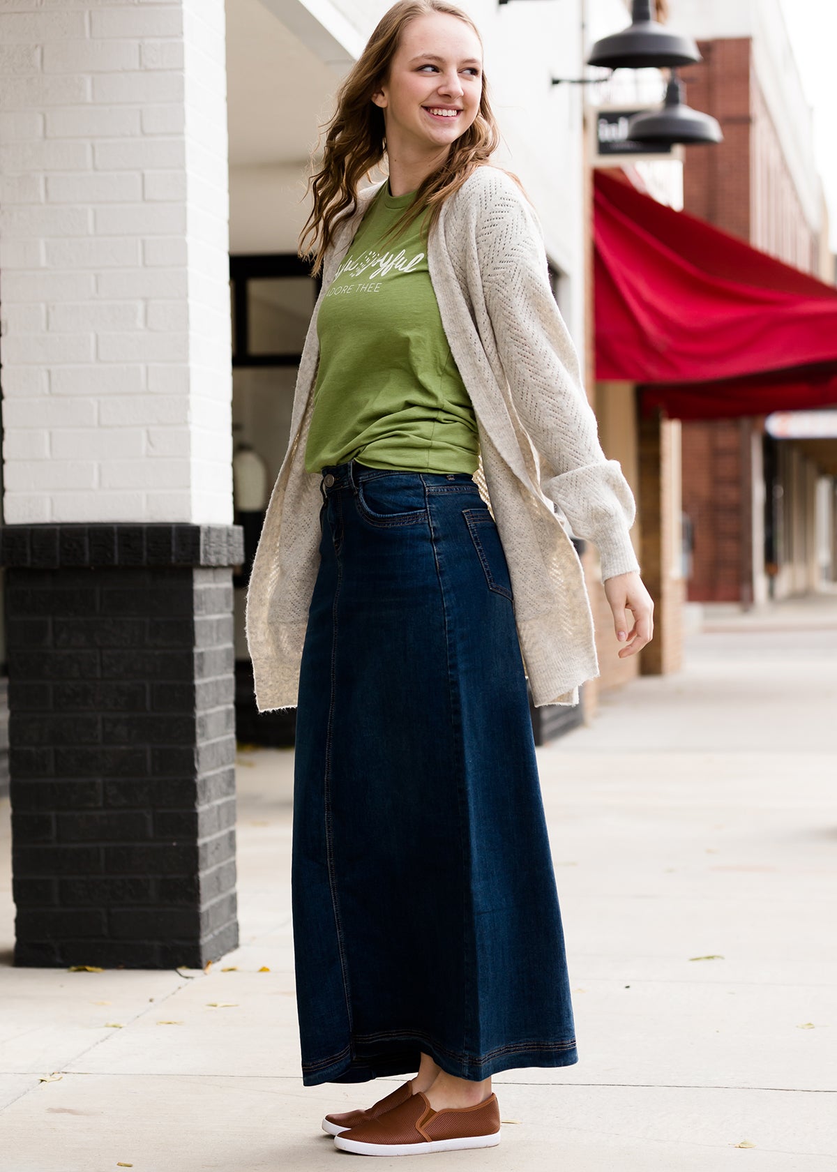 Bria Long Denim Skirt - FINAL SALE Skirts
