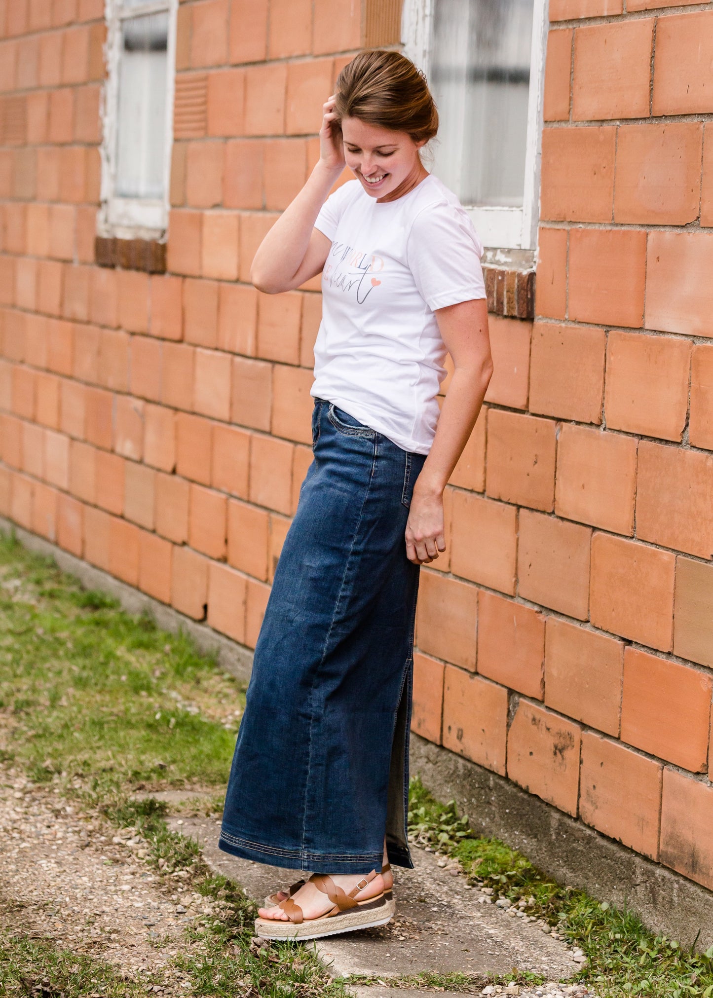 Bria Long Denim Skirt - FINAL SALE Skirts