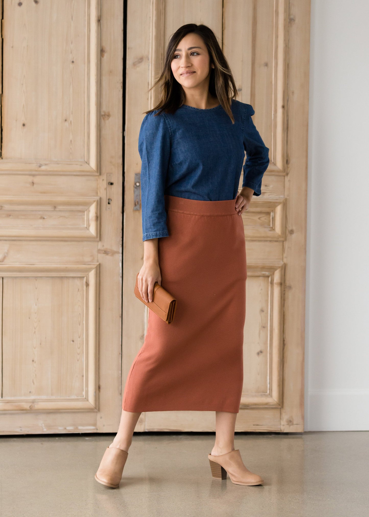 Brick Sweater Midi Skirt - FINAL SALE Skirts