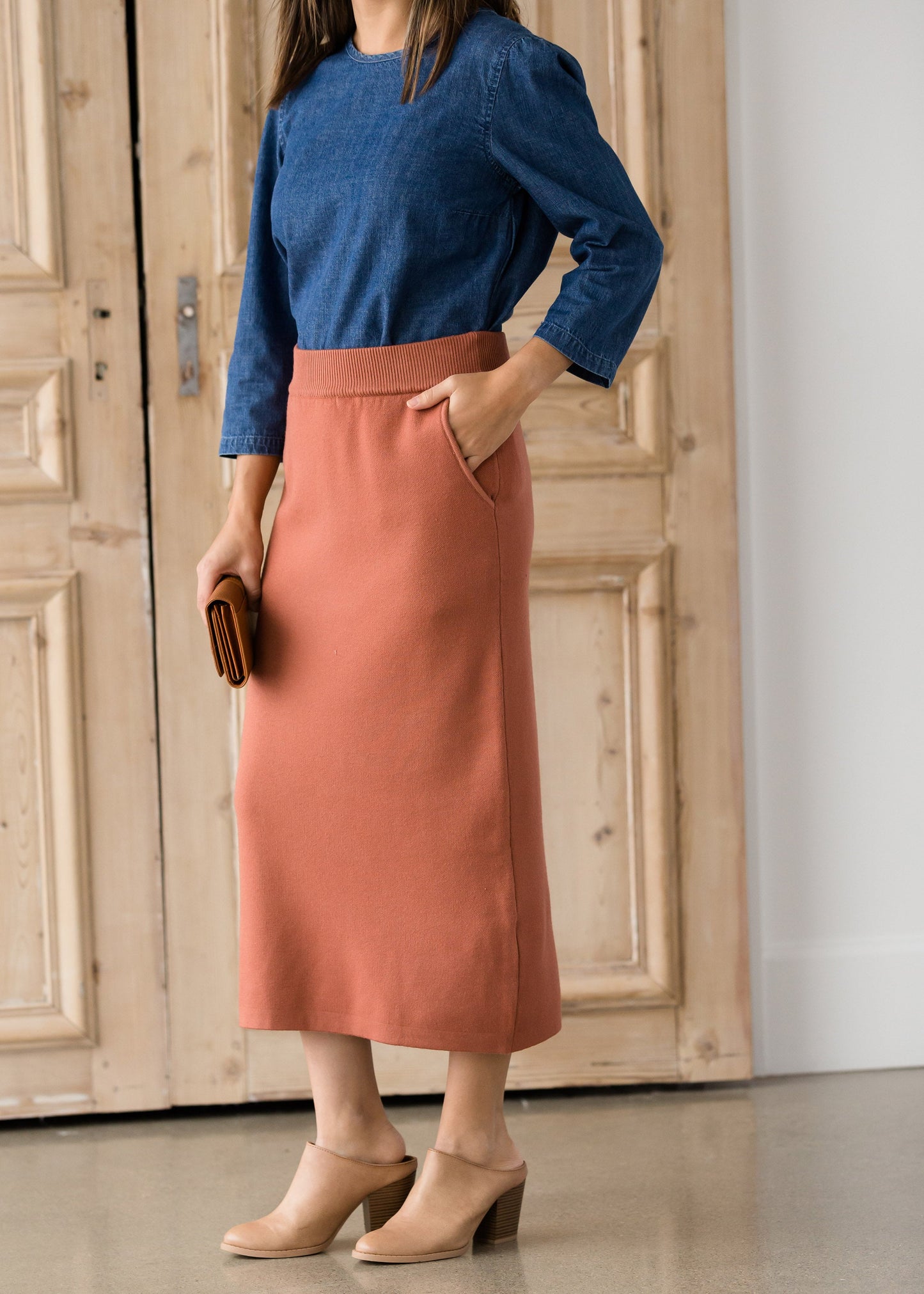 Brick Sweater Midi Skirt - FINAL SALE Skirts